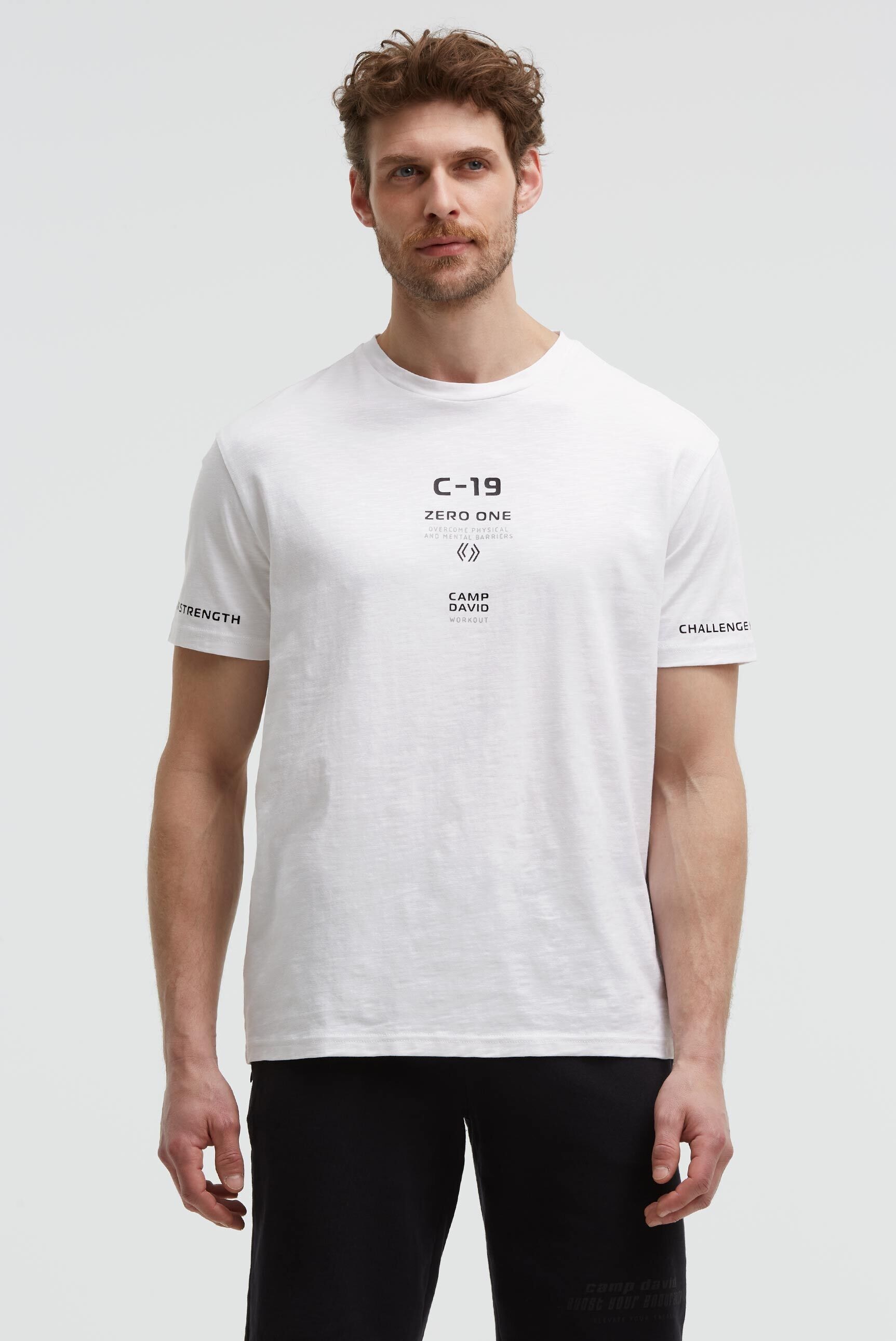 CAMP DAVID Rundhalsshirt mit reflektierenden Details