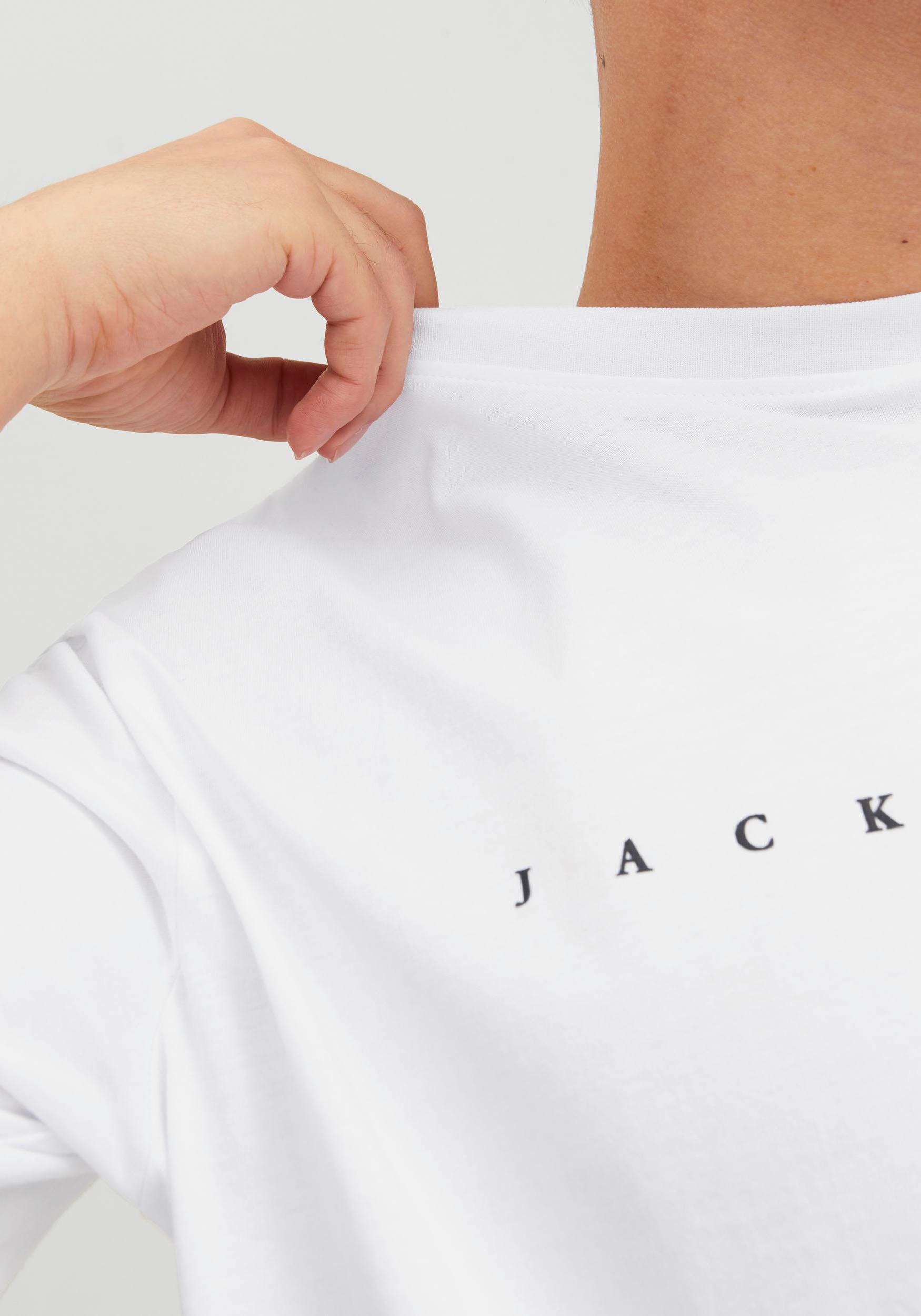 Jack & Jones Rundhalsshirt "JJESTAR JJ TEE SS NOOS", mit Logo Schriftzug günstig online kaufen