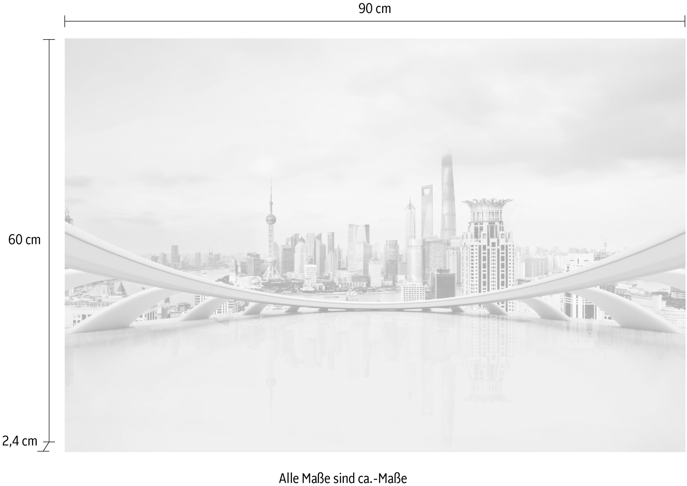 queence Acrylglasbild »Stadt« Elemente der Architektur | Gebäude | Skyline | Städte Fine Art-Print in Galeriequalität