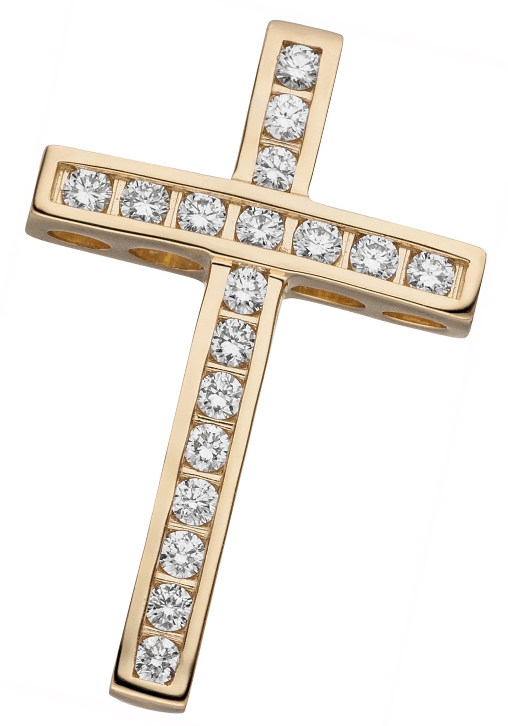 JOBO Kreuzanhänger »Anhänger Kreuz«, 585 Gold | mit BAUR Diamanten 18 bestellen
