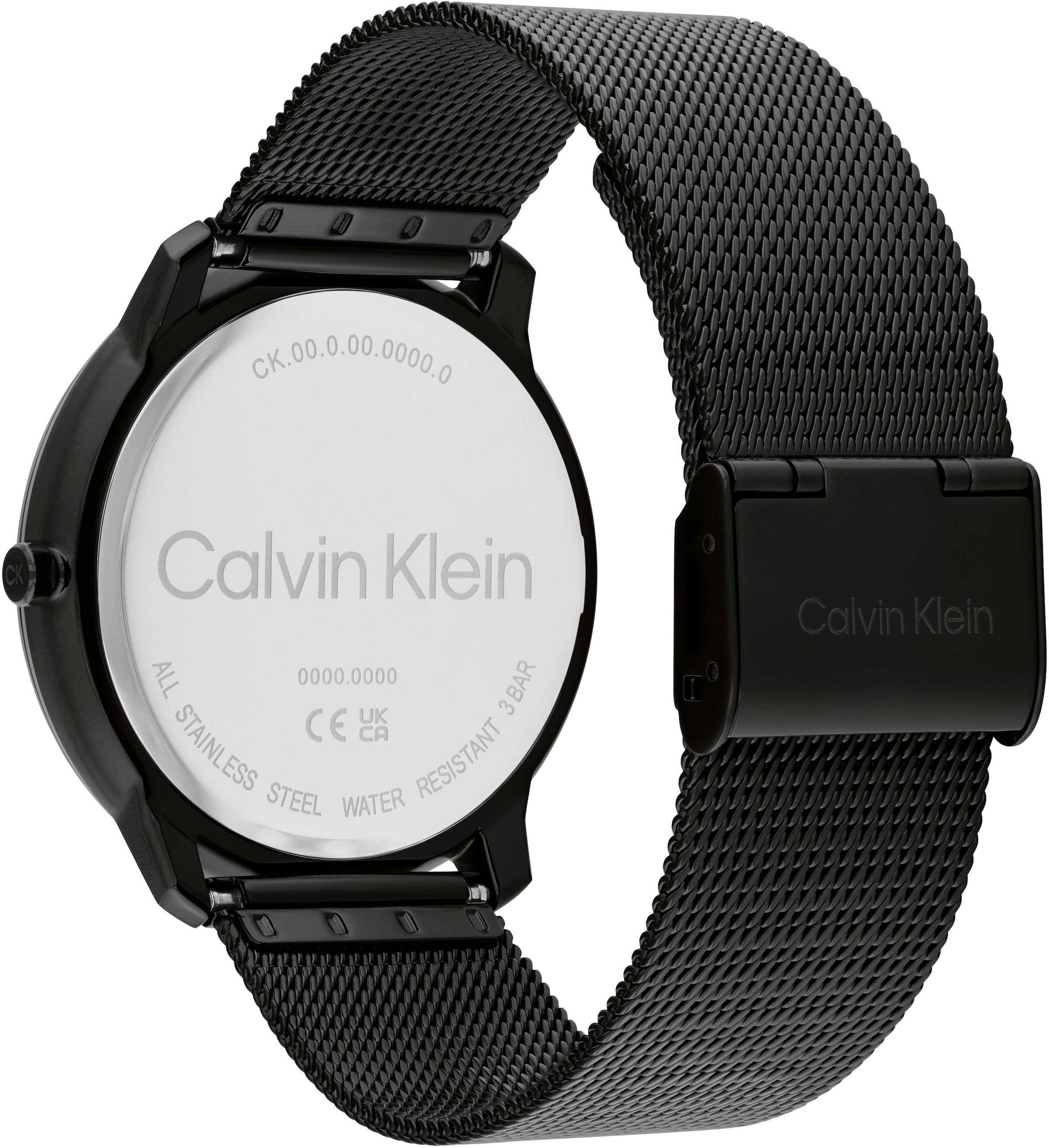 Calvin Klein Quarzuhr »CK ICONIC 40 mm«, Armbanduhr, Damenuhr, Herrenuhr, Edelstahlarmband, analog