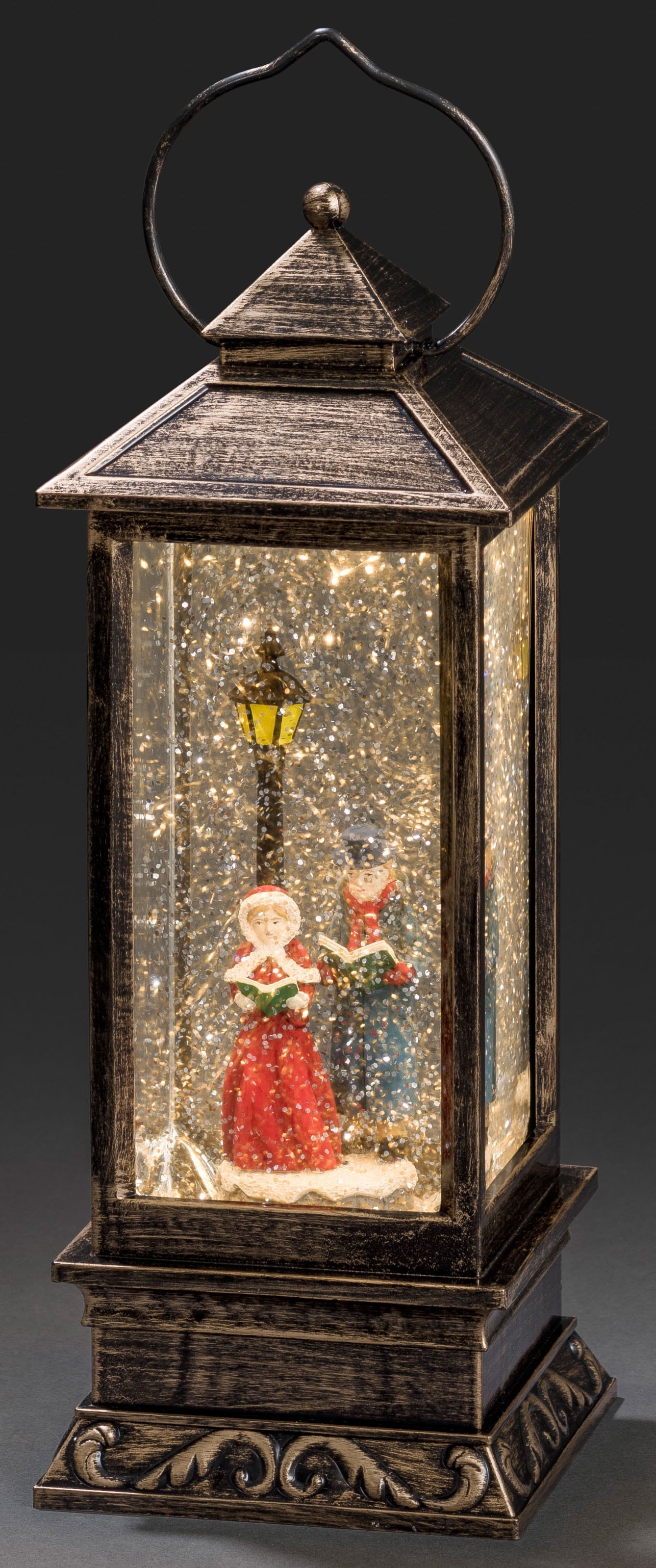 KONSTSMIDE LED Dekolicht »Weihnachtsdeko«, 1 flammig, LED Schneelaterne Charles Dickens Style für Innen, wassergefüllt