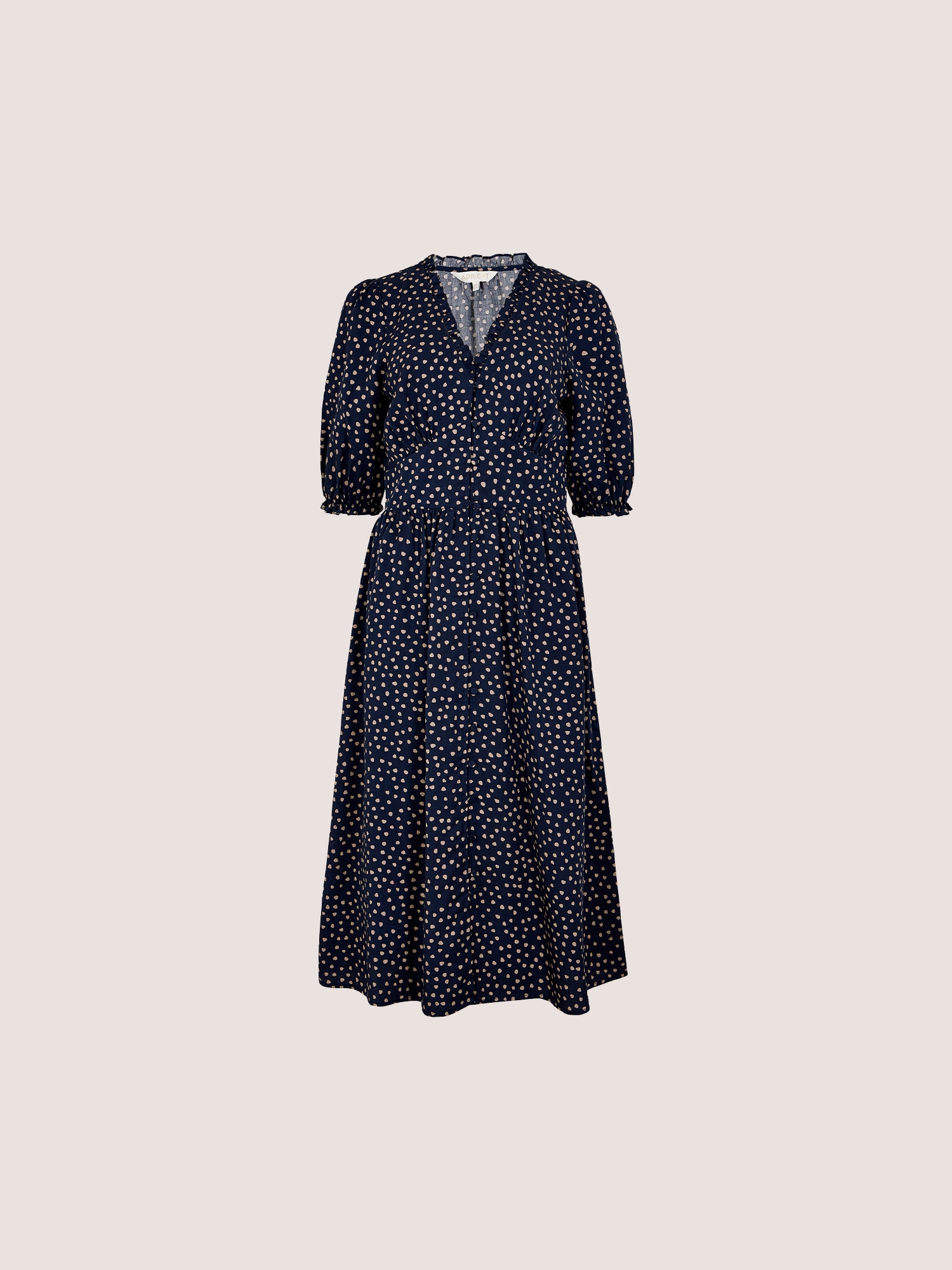Apricot Midikleid »Polka-Dot Rüschenkleid« Gemustert