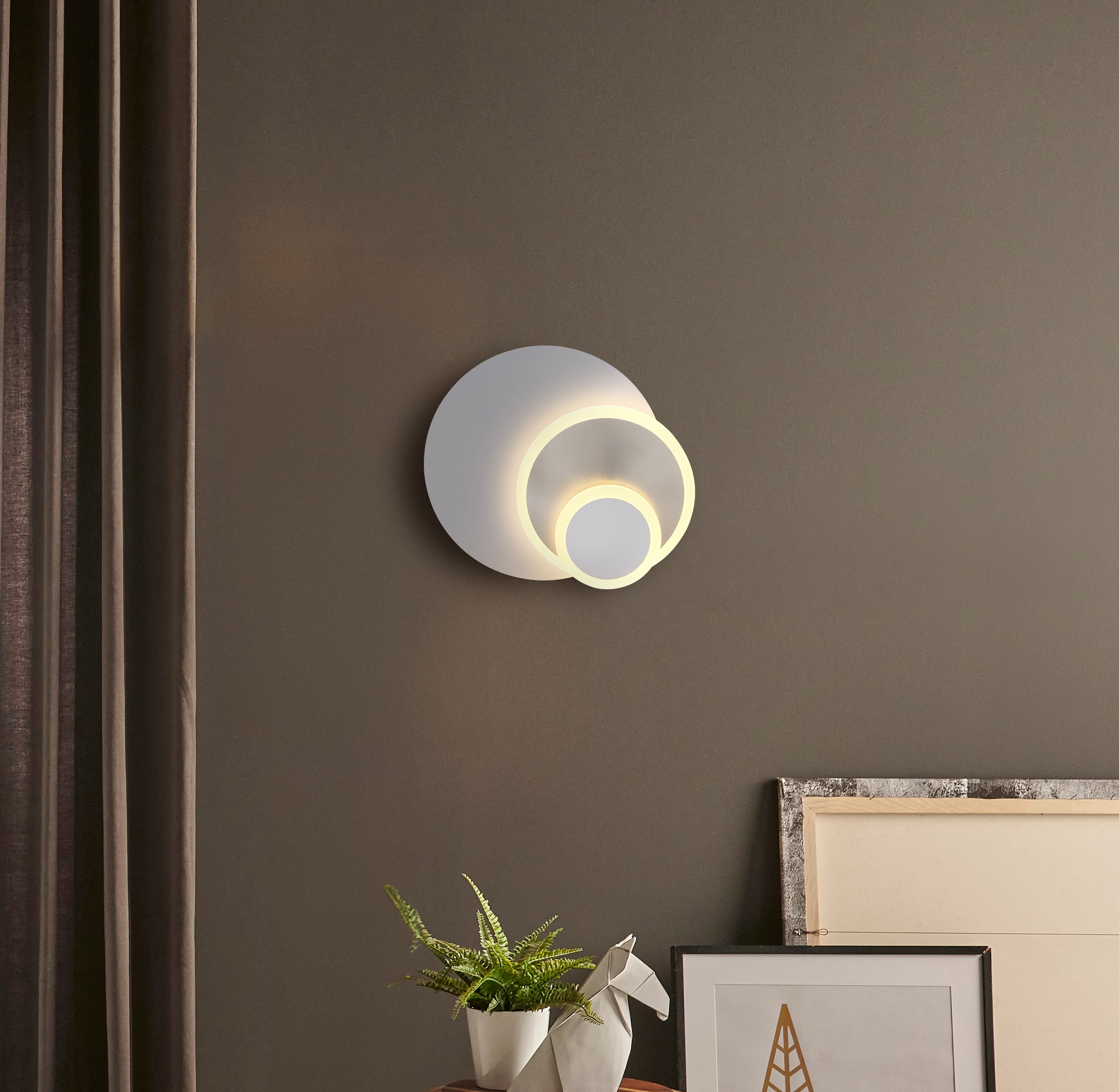 GLOBO LIGHTING Wandleuchte »ODONELL« LED-Modul 1 Stk. Warmweiß Bewegliche Wandleuchte für Wohn- & Schlafzimmer