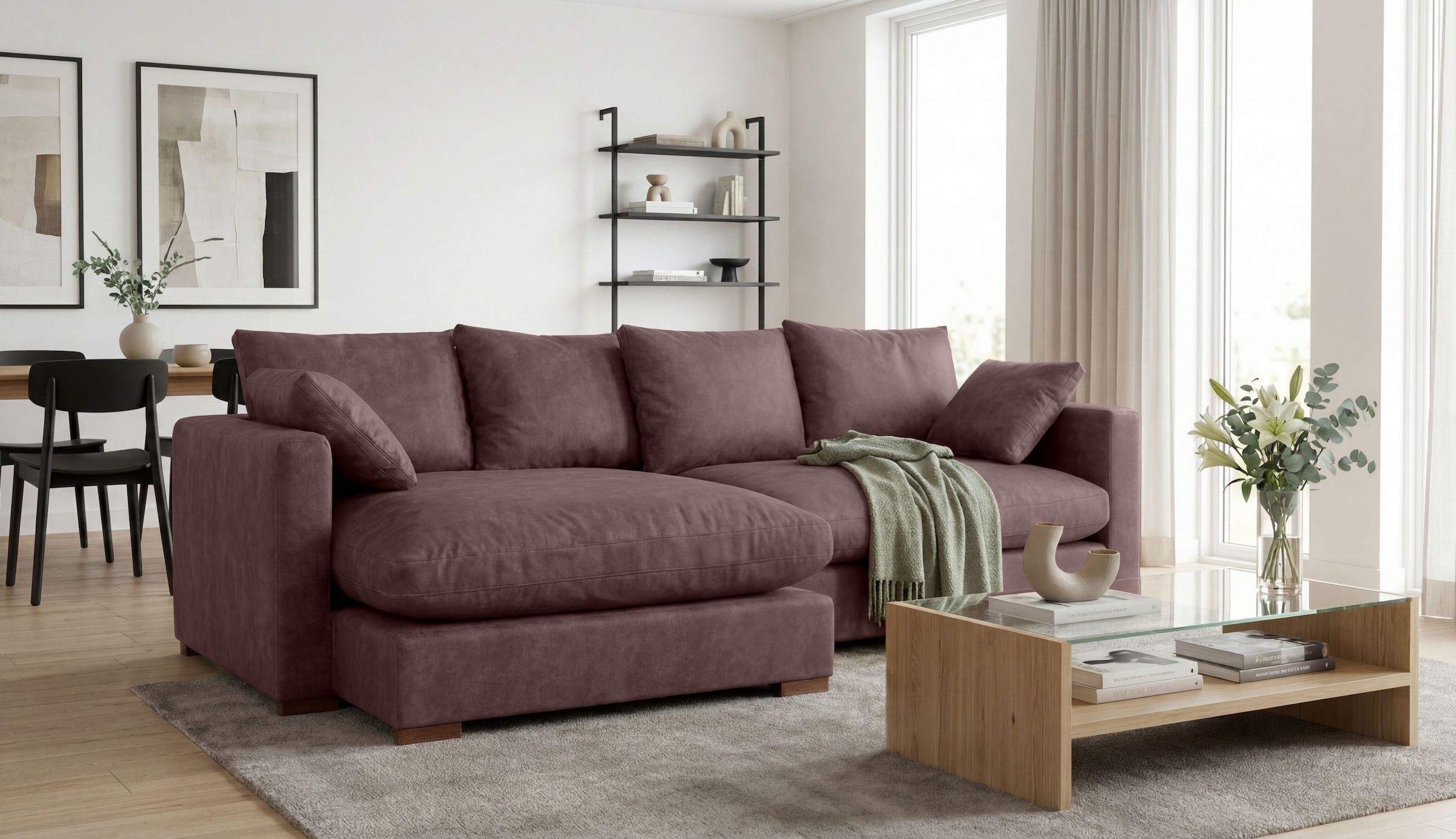 OTTO home Ecksofa »Coray« Breite 266 cm, extra weich und kuschelig, mit Federn und Daunen