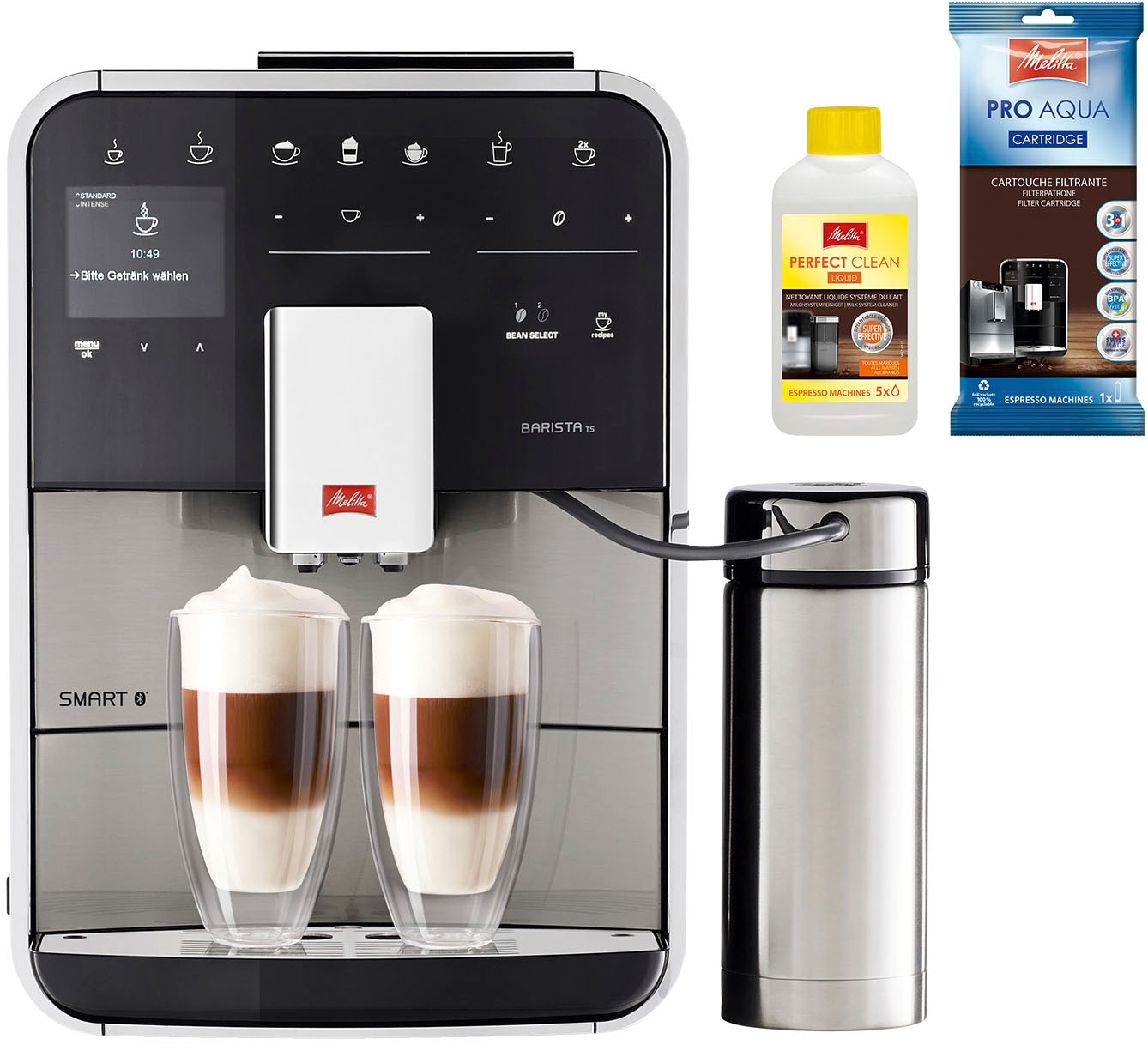 Kaffeevollautomat »Barista TS Smart® F 86/0-100, Edelstahl«, Hochwertige Front aus...