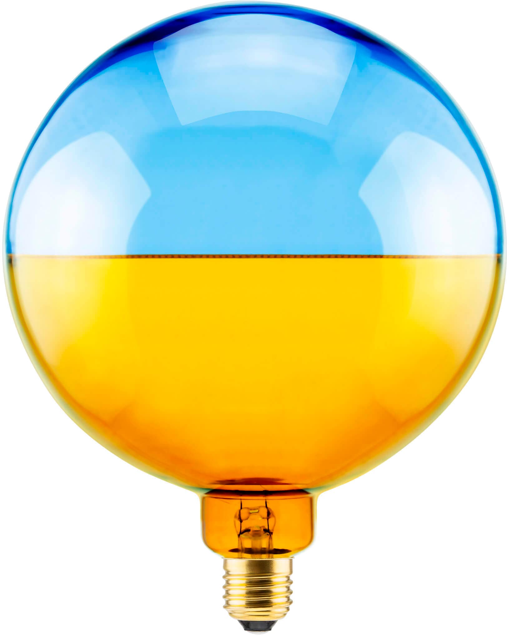 SEGULA LED-Leuchtmittel »LED Illusion Globe 188 2tones amber blue«, E27, 1 St., Extra-Warmweiß, 2-farbiges Glas