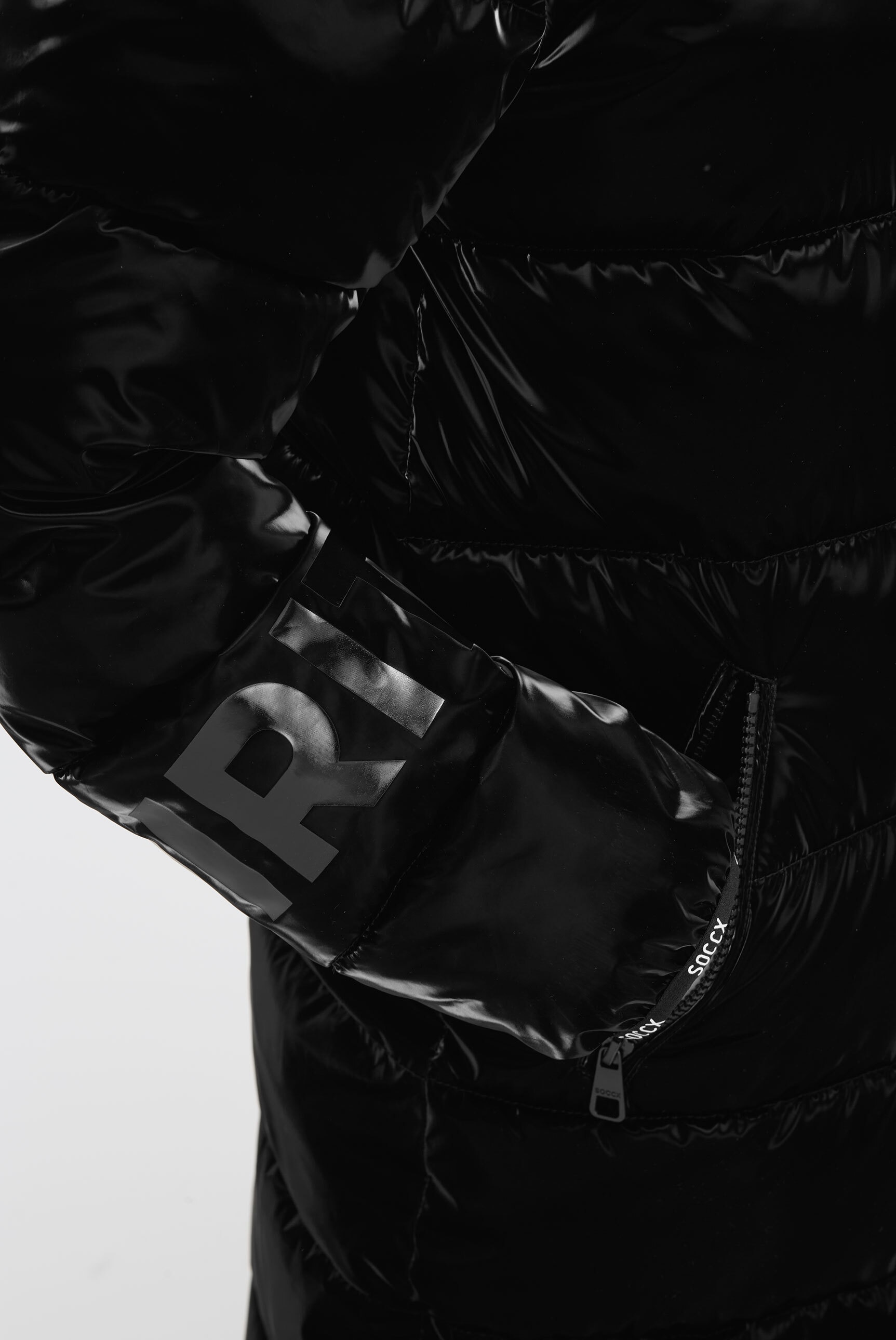 SOCCX Parka mit Kapuze mit Reißverschluss an den Einschubtaschen