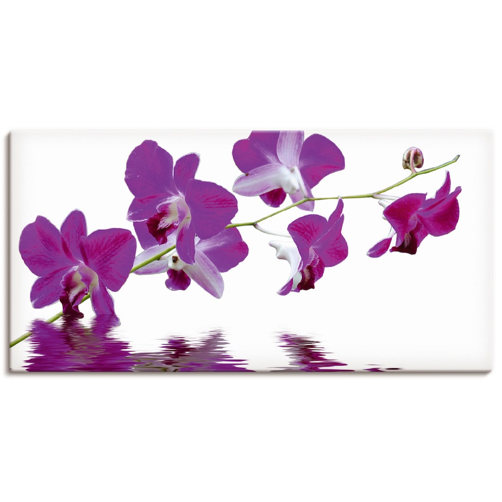 Artland Leinwandbild »Violette Orchideen«, Blumen, (1 St.)