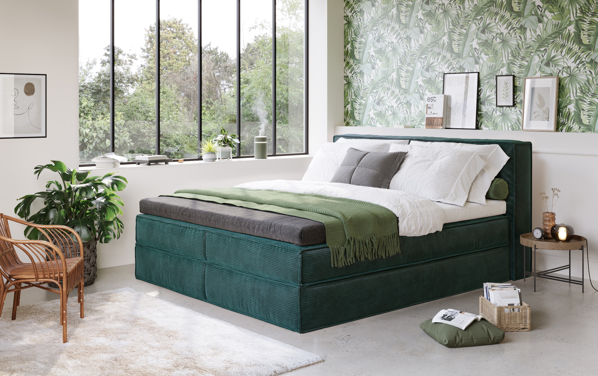 LeGer Home by Lena Gercke Boxspringbett "Addyson", (Härtegrade H2, H3 und H günstig online kaufen