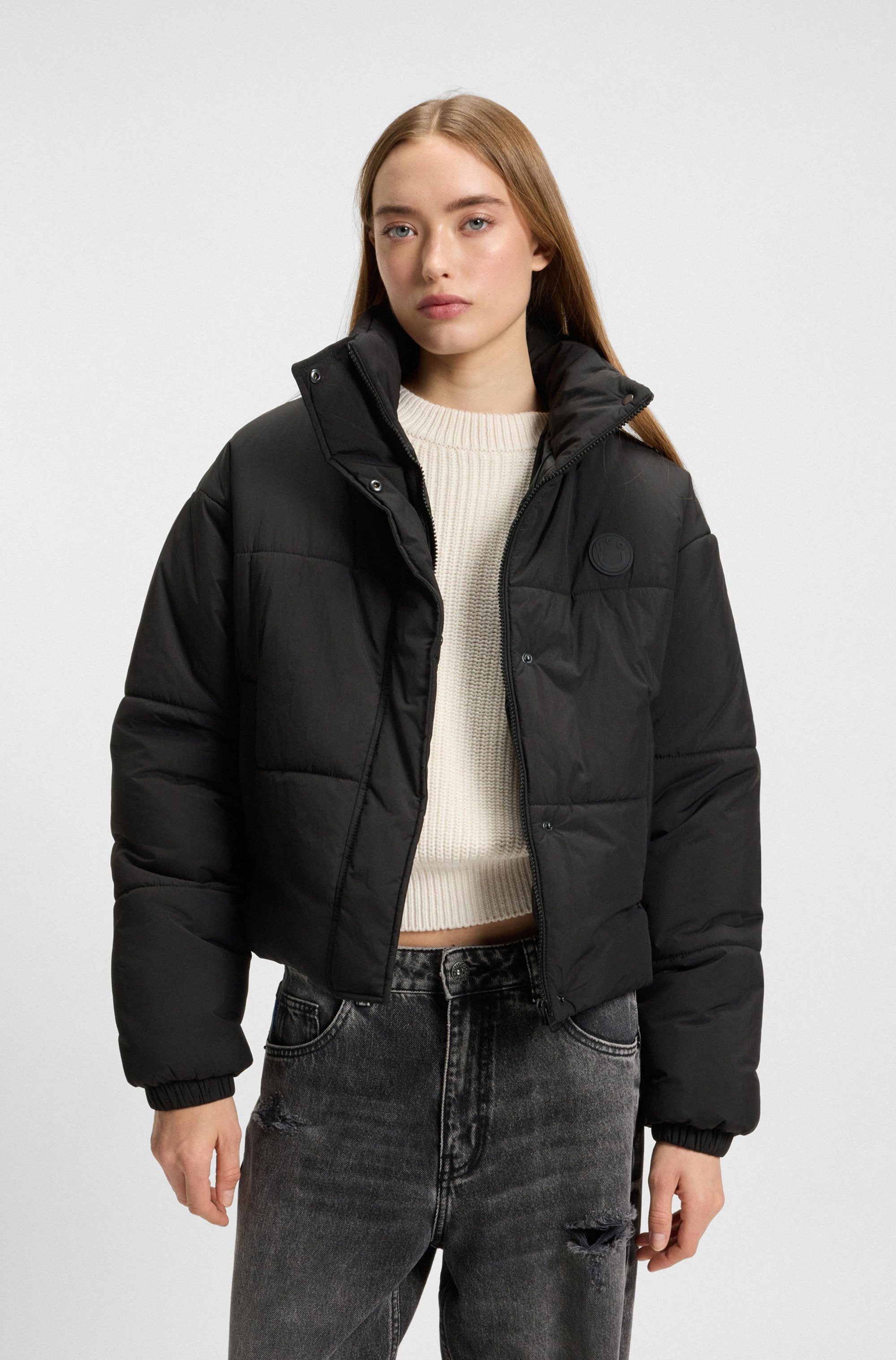HUGO Steppjacke "Faren" Relaxed Fit, mit verstellbarem Saum