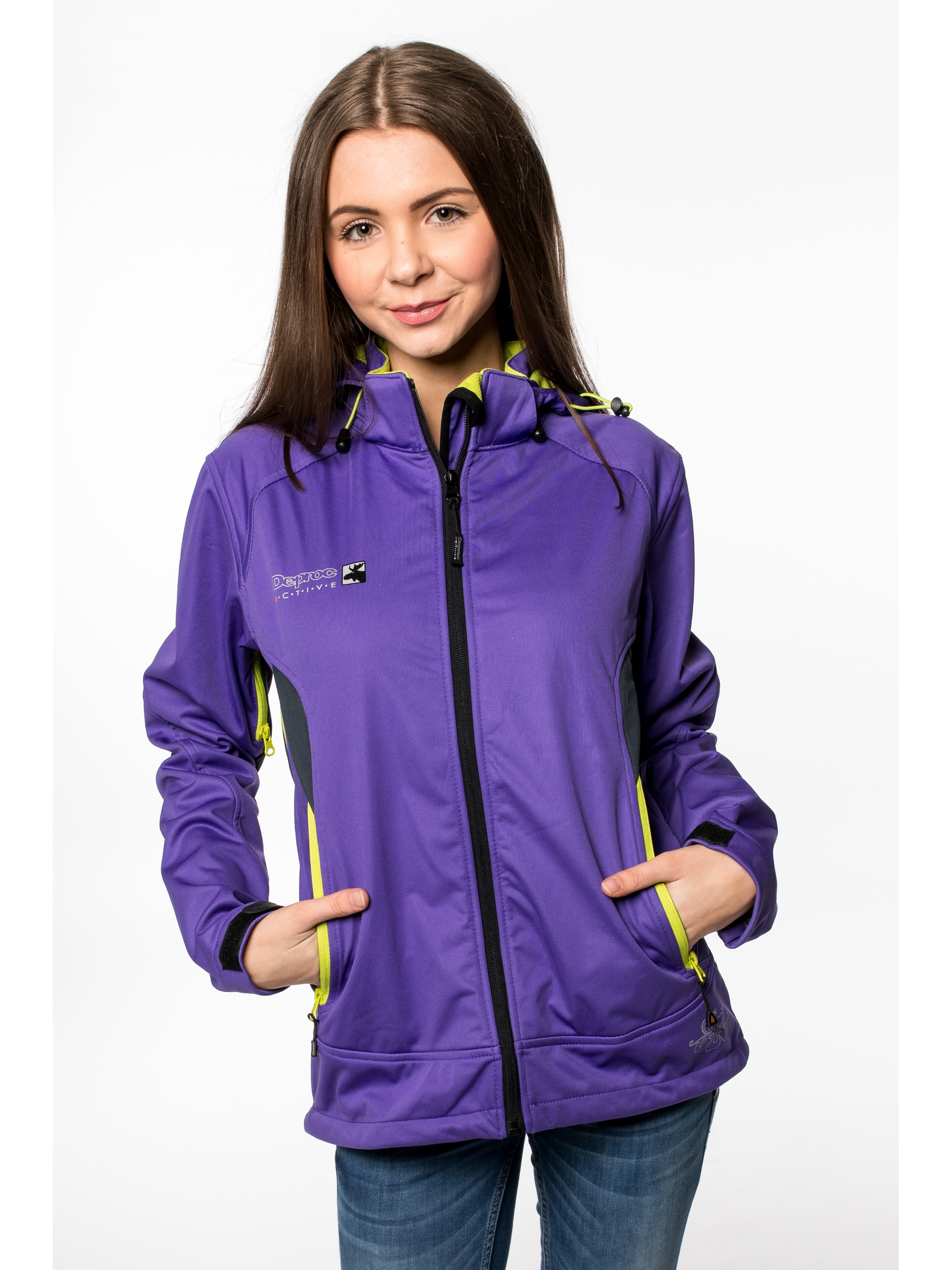 DEPROC Active Softshelljacke "Downton Peak WOMEN" mit Kapuze auch in Großen Größen erhältlich
