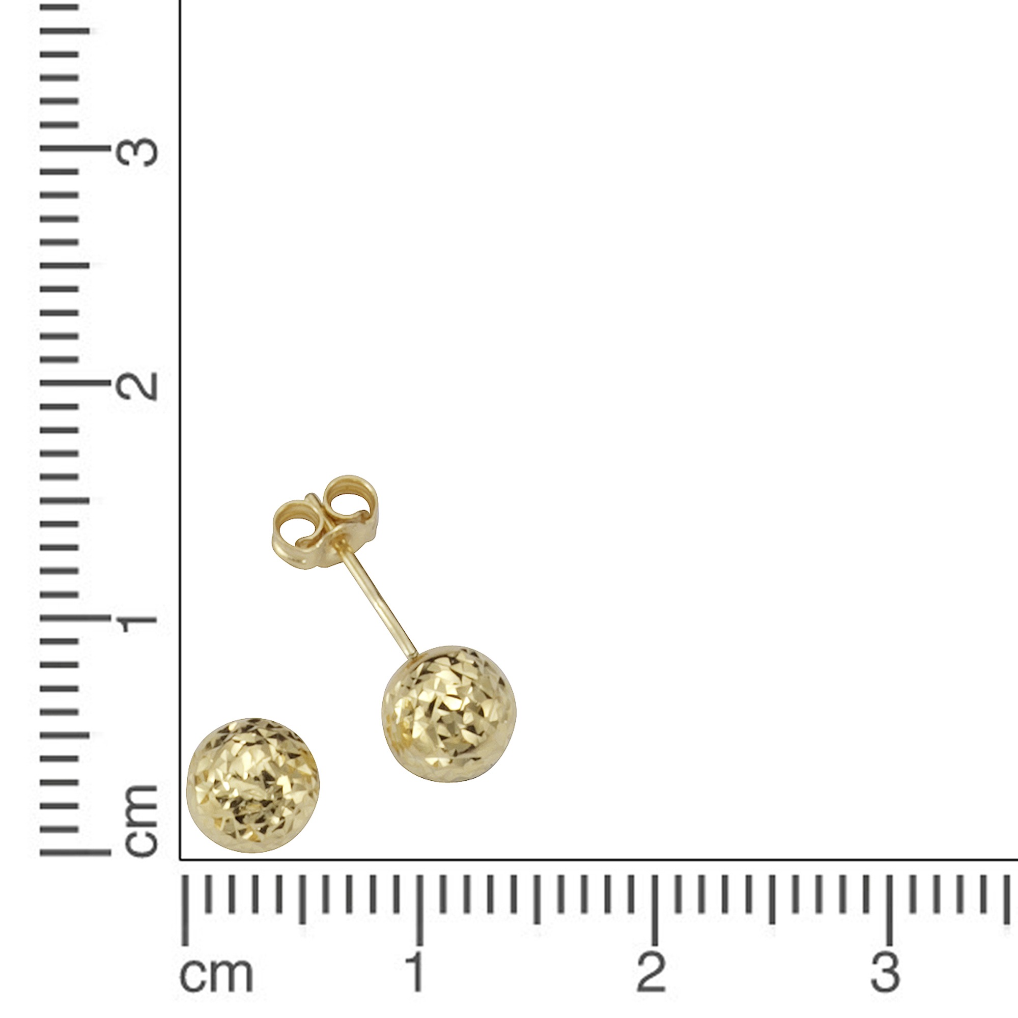 Vivance Paar Ohrstecker »375 Gold 6mm Durchmesser«