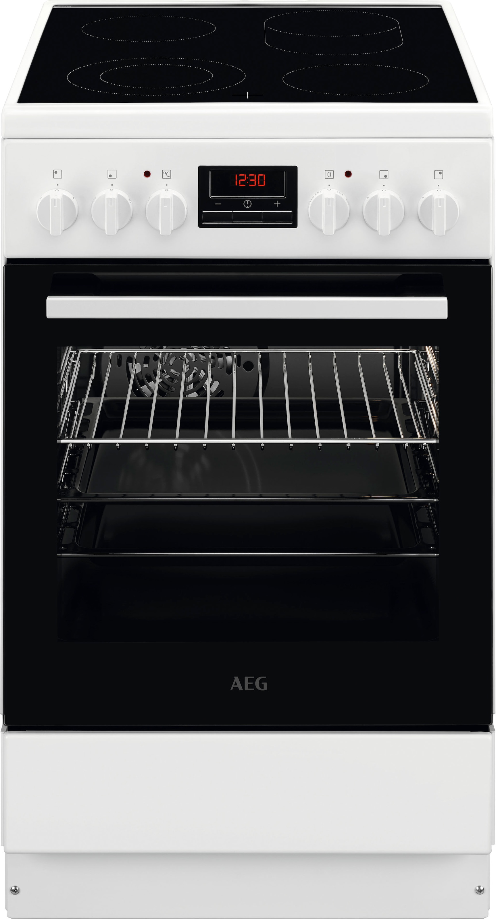 AEG Elektro-Standherd »CCB544COBW«, mit FlexiRunners™ – Teilauszug (2 Paar), Heißluftsystem, Bräter- und Mehrkreiskochzone, 50 cm