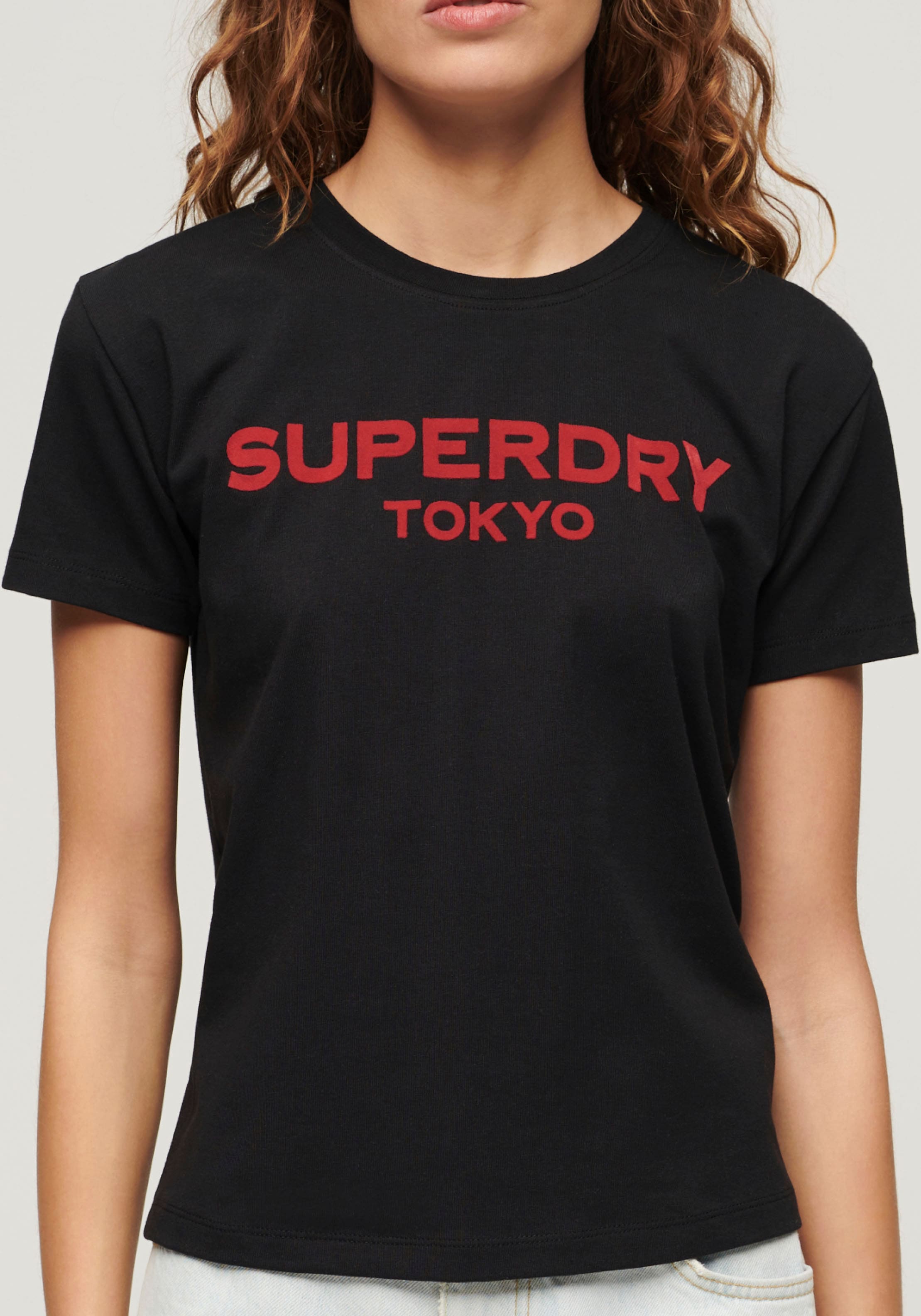 Superdry Kurzarmshirt "SPORT LUXE GRAPHIC FITTED TEE" günstig online kaufen