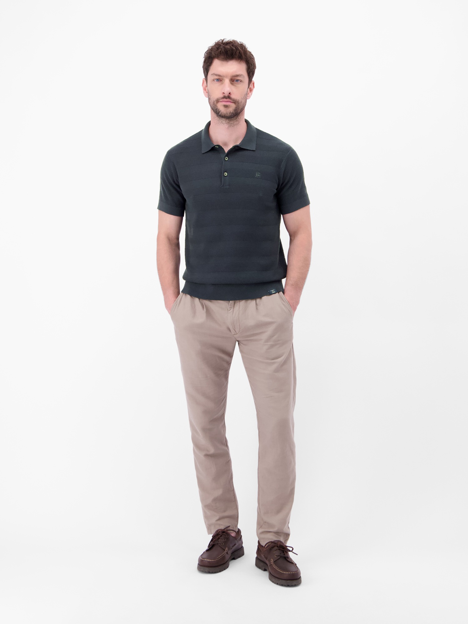 LERROS Poloshirt »Unifarbenes Poloshirt, 100 % Baumwolle«