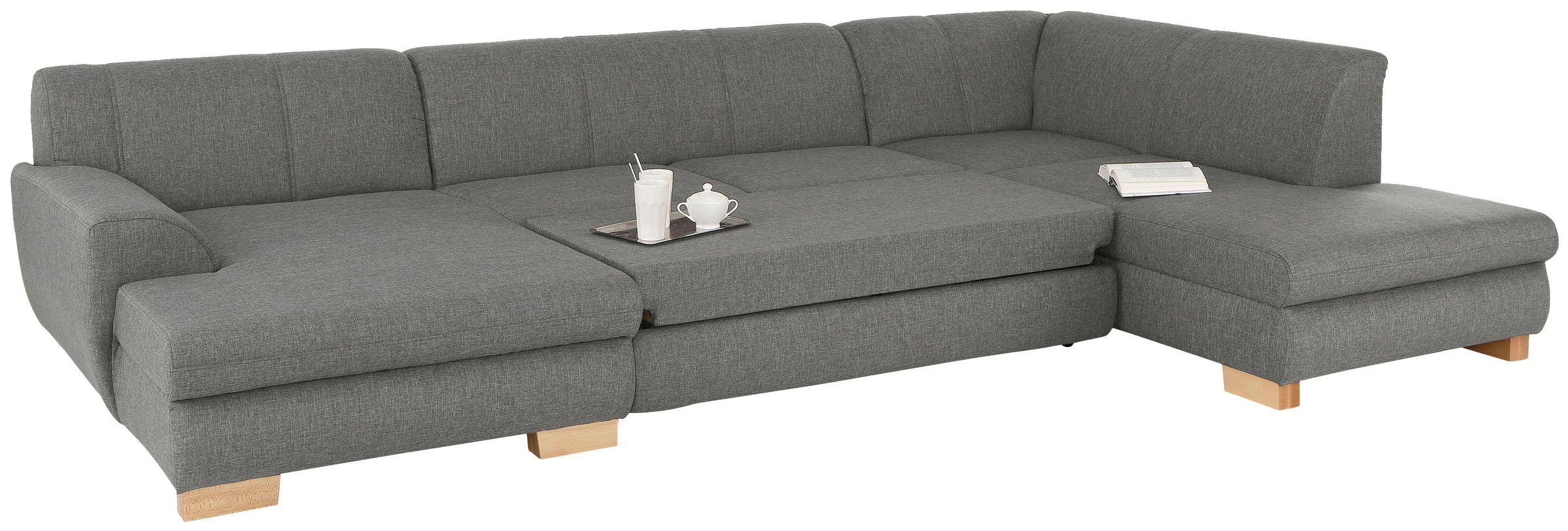 Home affaire Wohnlandschaft "Nika zeitlos und elegant, viel Platz, U-Form", günstig online kaufen