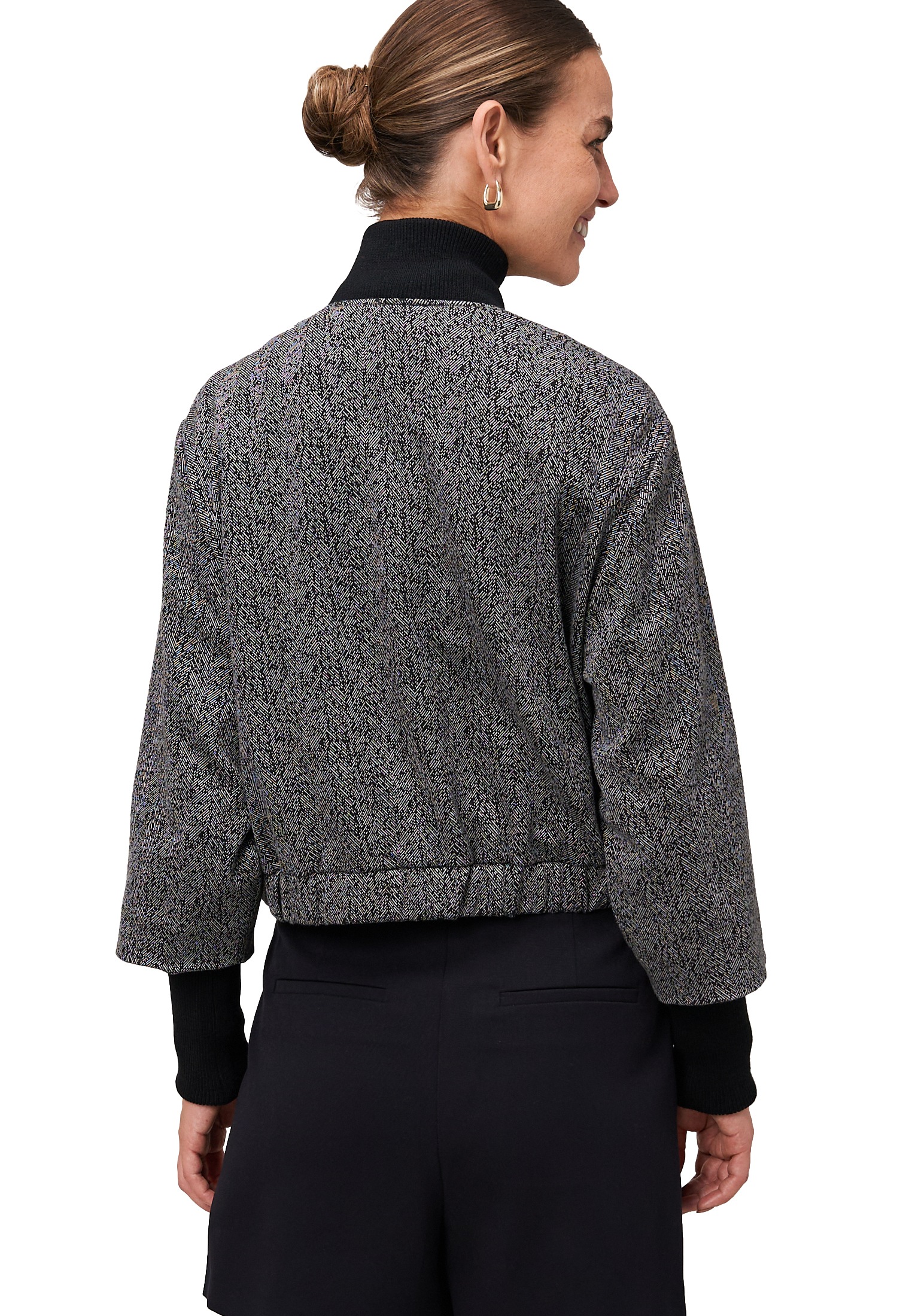 Zero Jackenblazer »zero Damen Jacke Fischgrät mit Stehkragen«, weiteres Detail