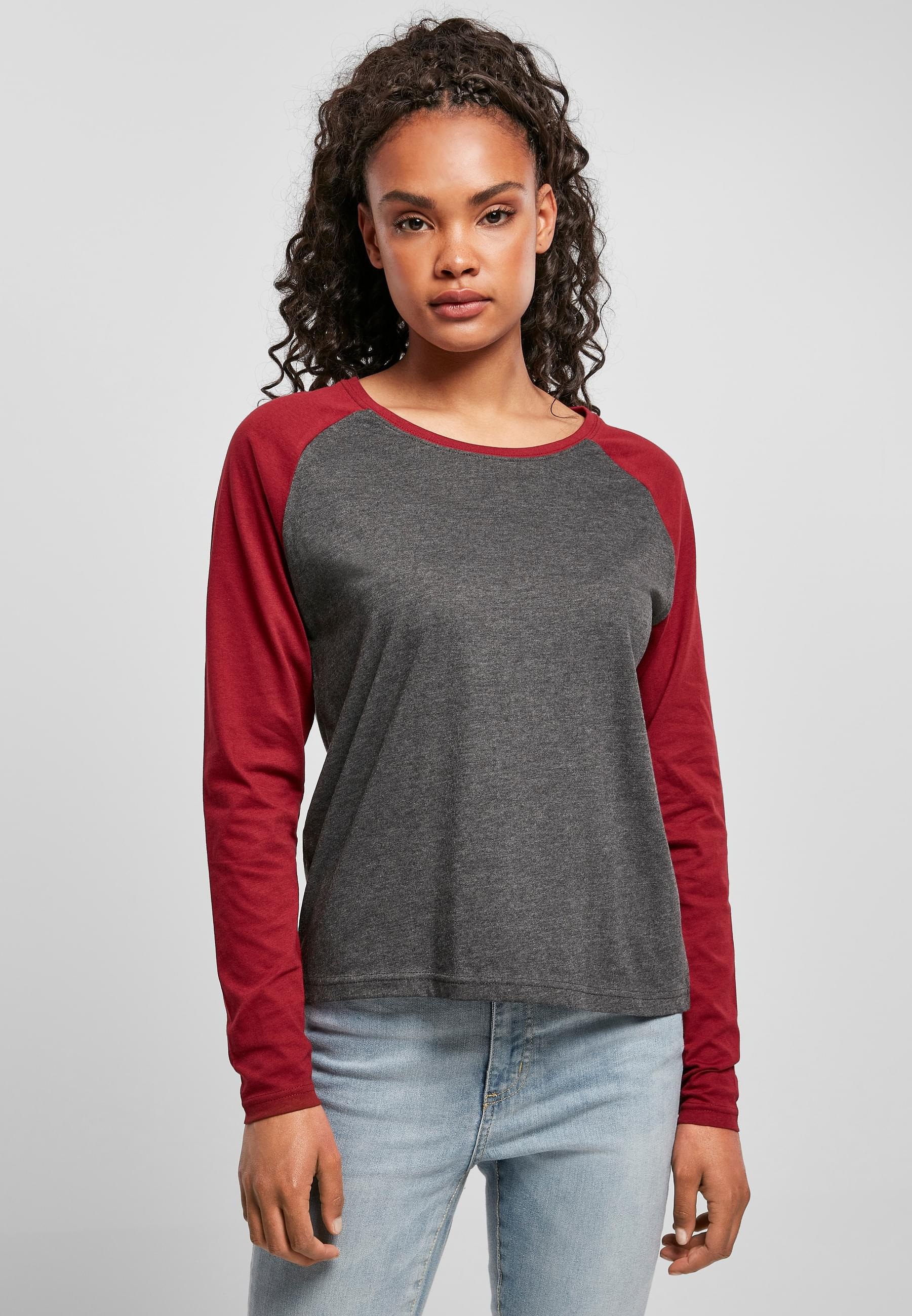 URBAN CLASSICS Langarmshirt »Urban Classics Damen Ladies Contrast Raglan Longsleeve«, (1 tlg.)