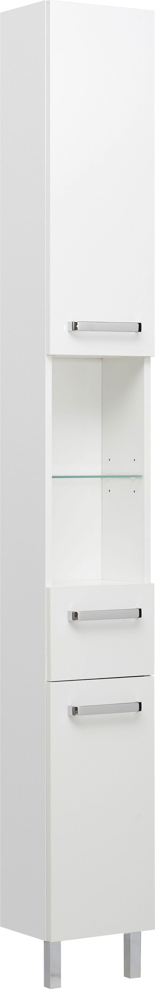 Saphir Hochschrank "Quickset Badschrank 25 cm breit, 2 Türen, 2 Nischen, 1 günstig online kaufen