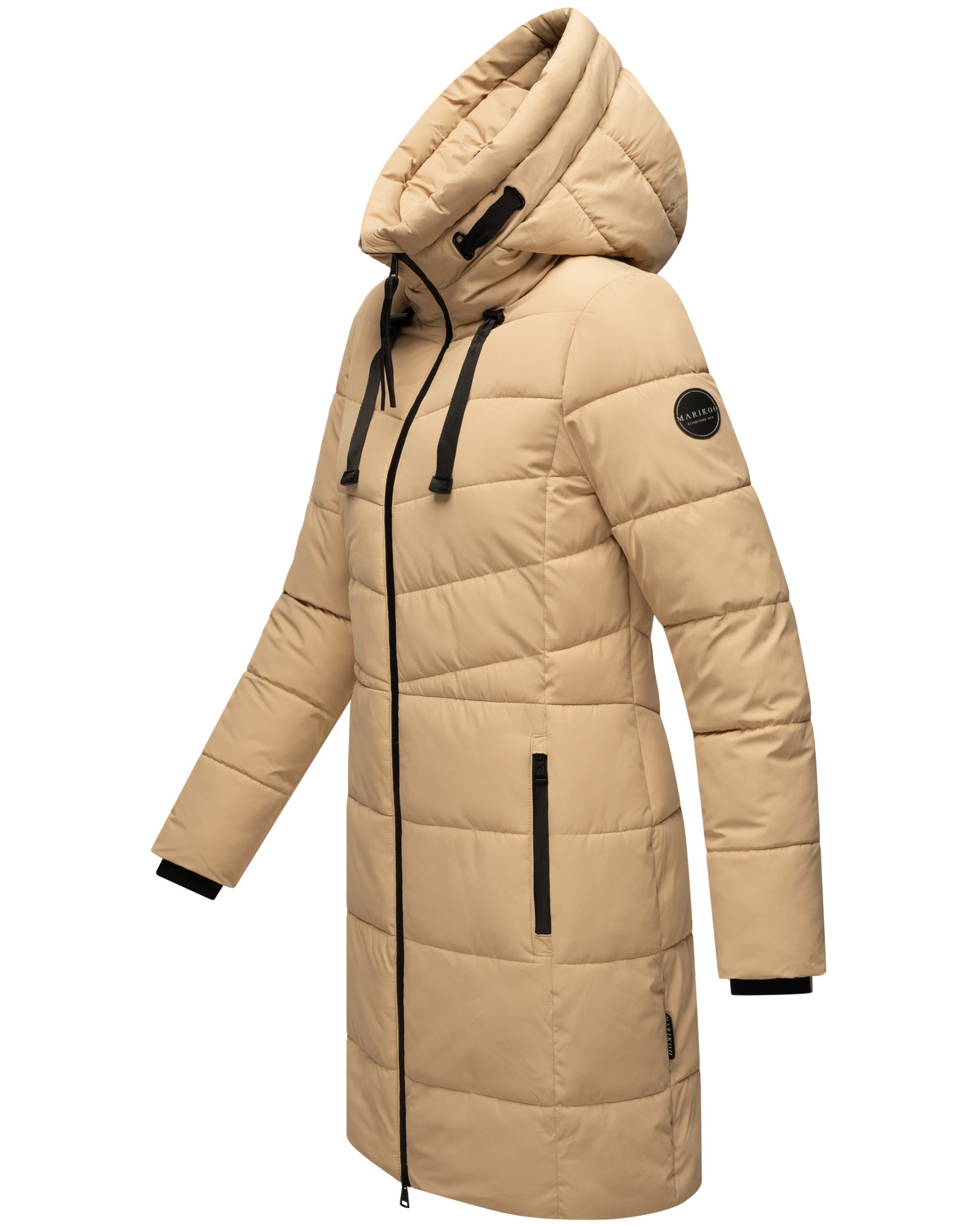 Marikoo Winterjacke »Natsukoo XVI«, Stepp Mantel mit großer Kapuze