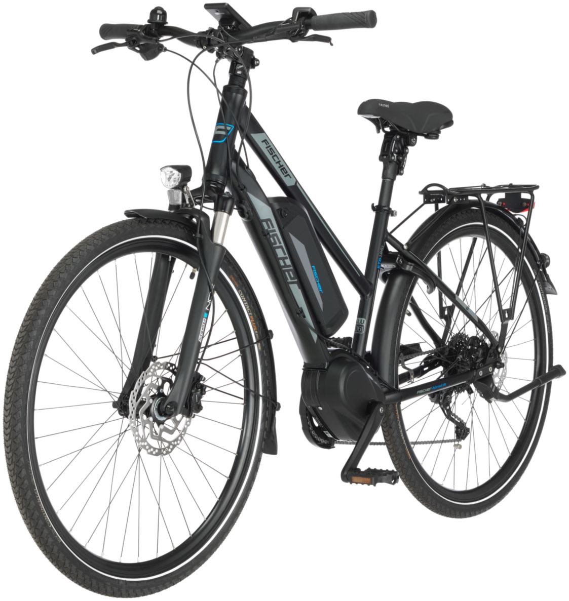 FISCHER Fahrrad E-Bike »VIATOR 1861.1 557«, 9 Gang, Shimano, XT, Mittelmotor 557 W, (mit Akku-Ladegerät-mit Werkzeug)
