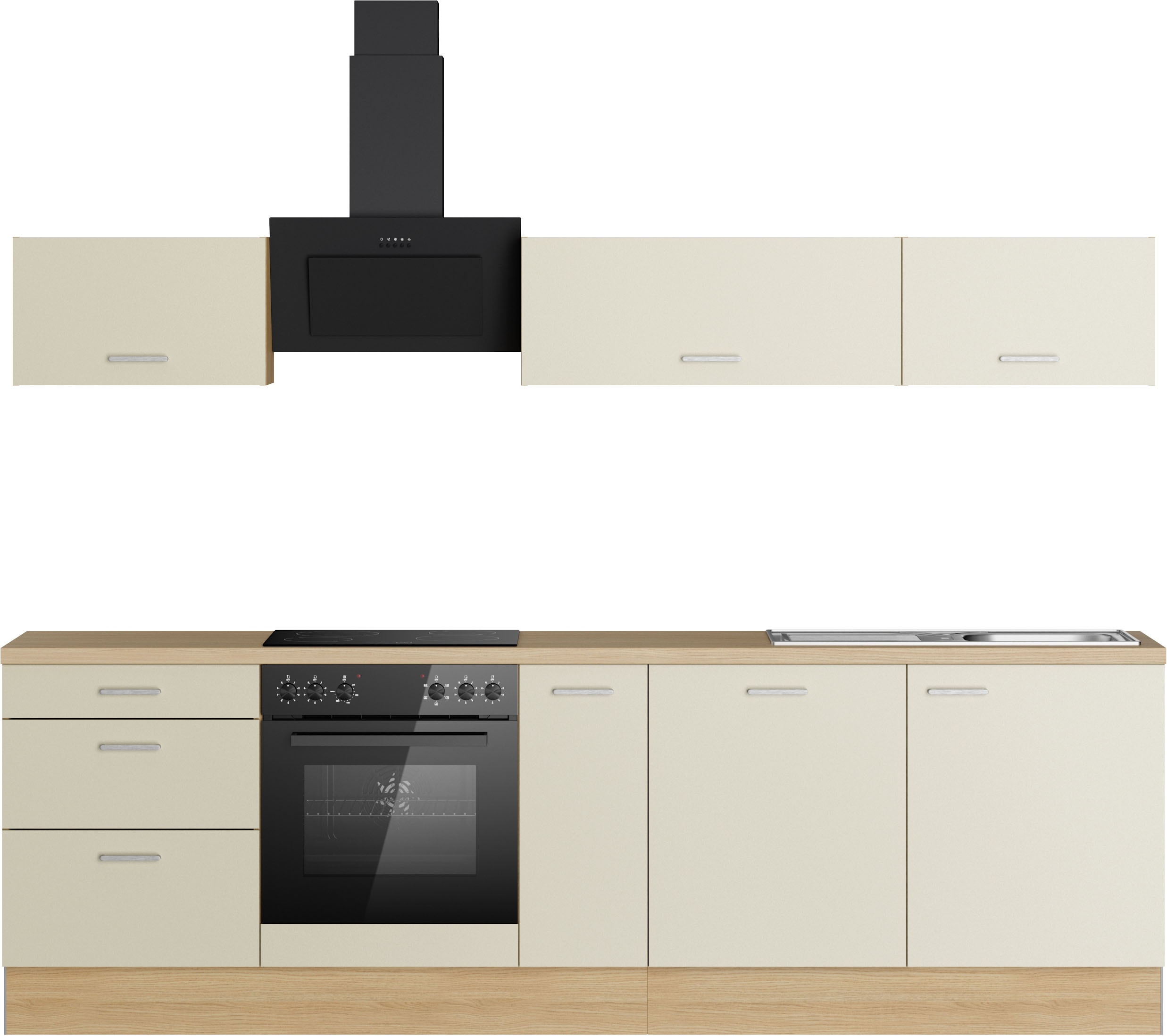 KOCHSTATION Küchenzeile "KS-Sion" Breite 270 cm, schnelle Montage mit OPTIsnap, wahlweise mit E-Geräten