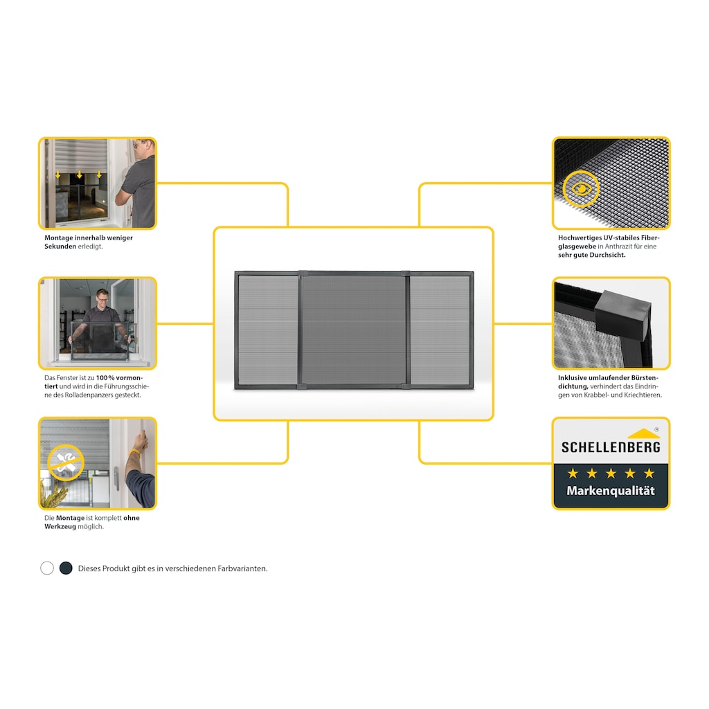 SCHELLENBERG Insektenschutz-Fensterrahmen »Insektenschutz-Schiebefenster, Fliegengitter«