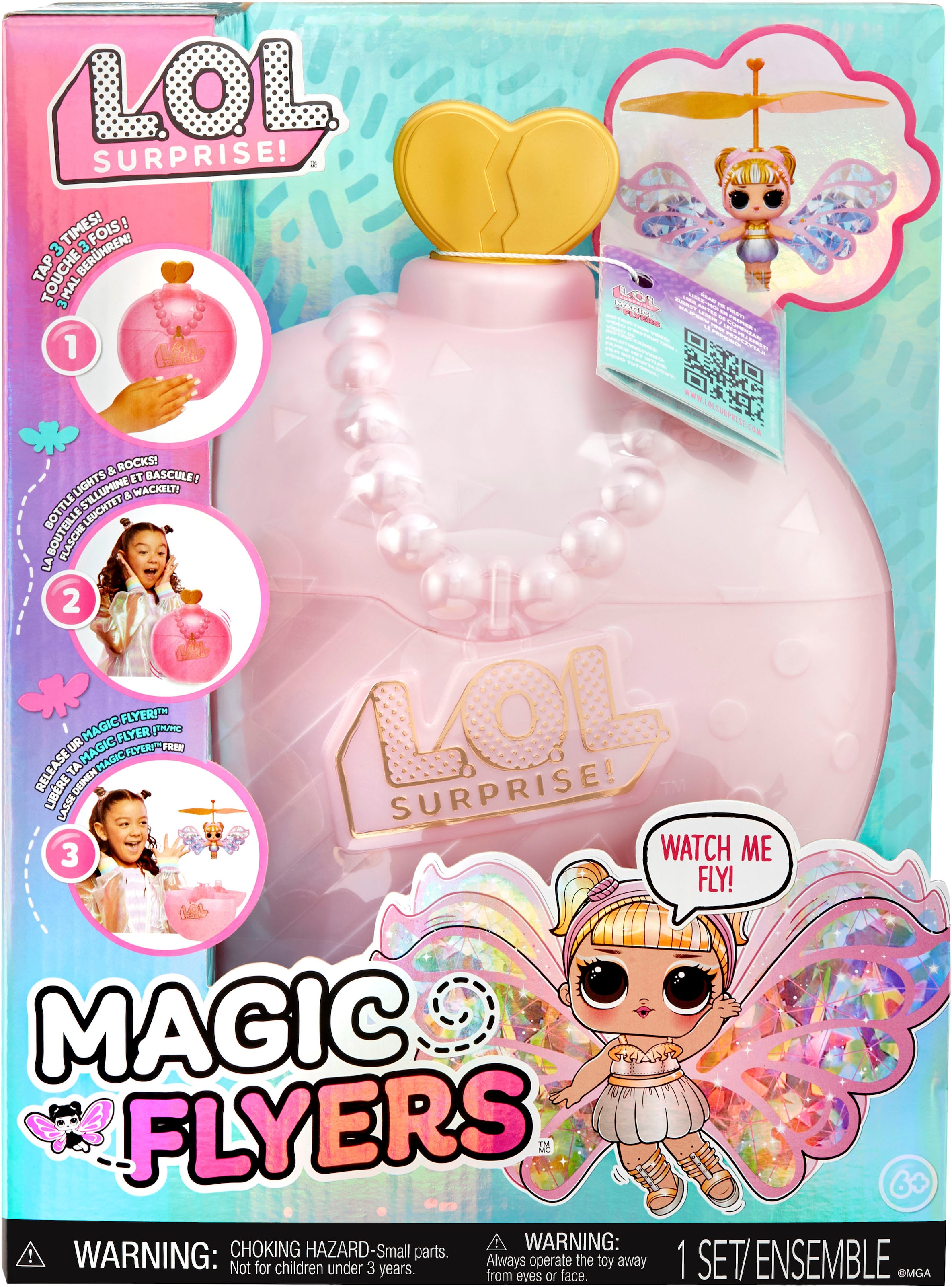 L.O.L. SURPRISE! Minipuppe »Magic Flyers - Sky Starling (Gold Wings)«, mit Licht