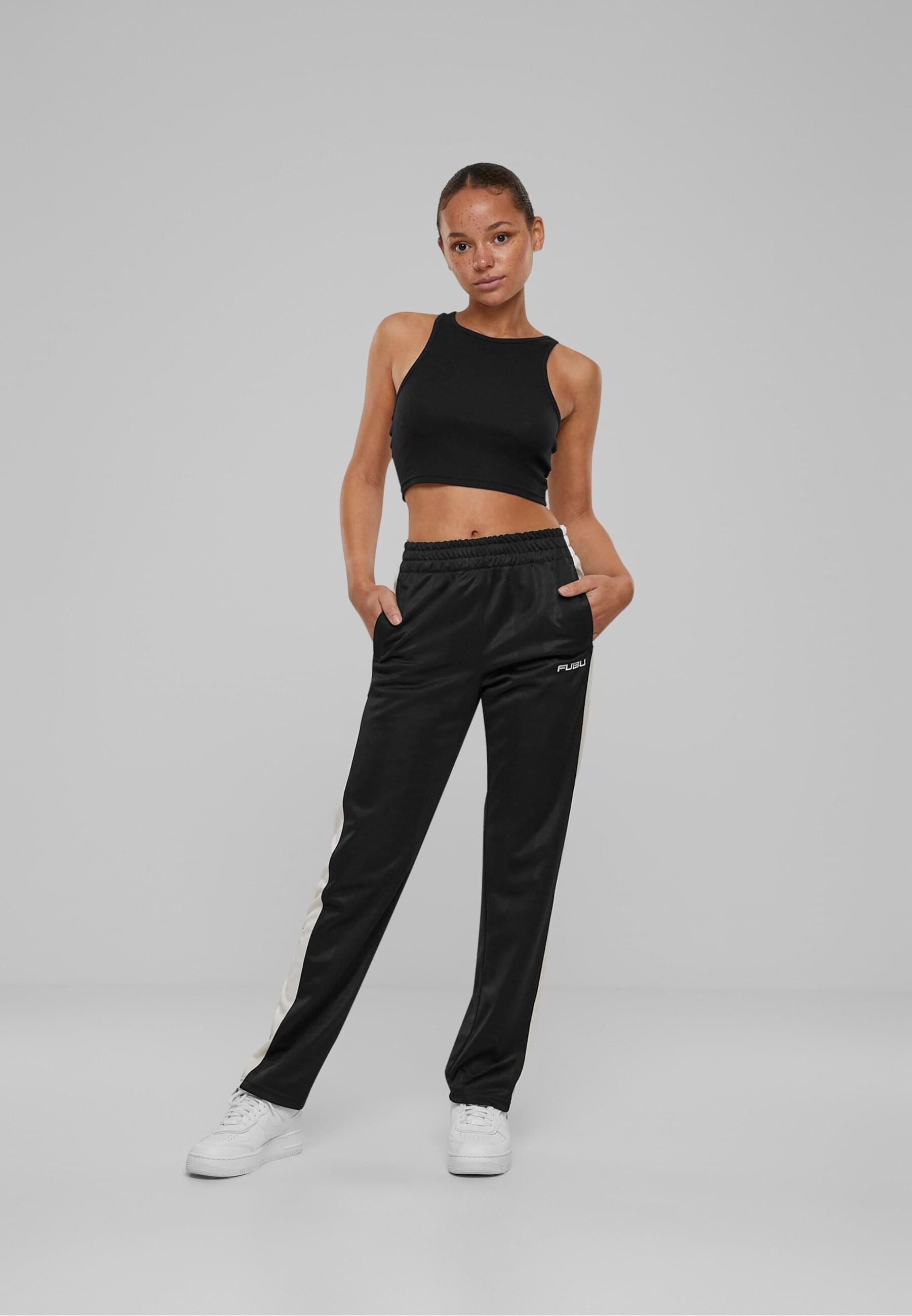 Fubu Stoffhose »Fubu Herren FM223-018-2 FUBU Corporate Striped Track Pants«, (1 tlg.)