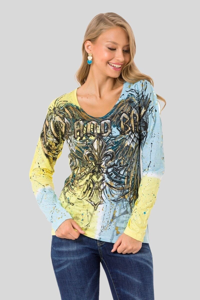 Cipo & Baxx Sweatshirt »SWEATSHIRT«, (1 tlg.), aufregenden Muster und dem coolen Markenprint