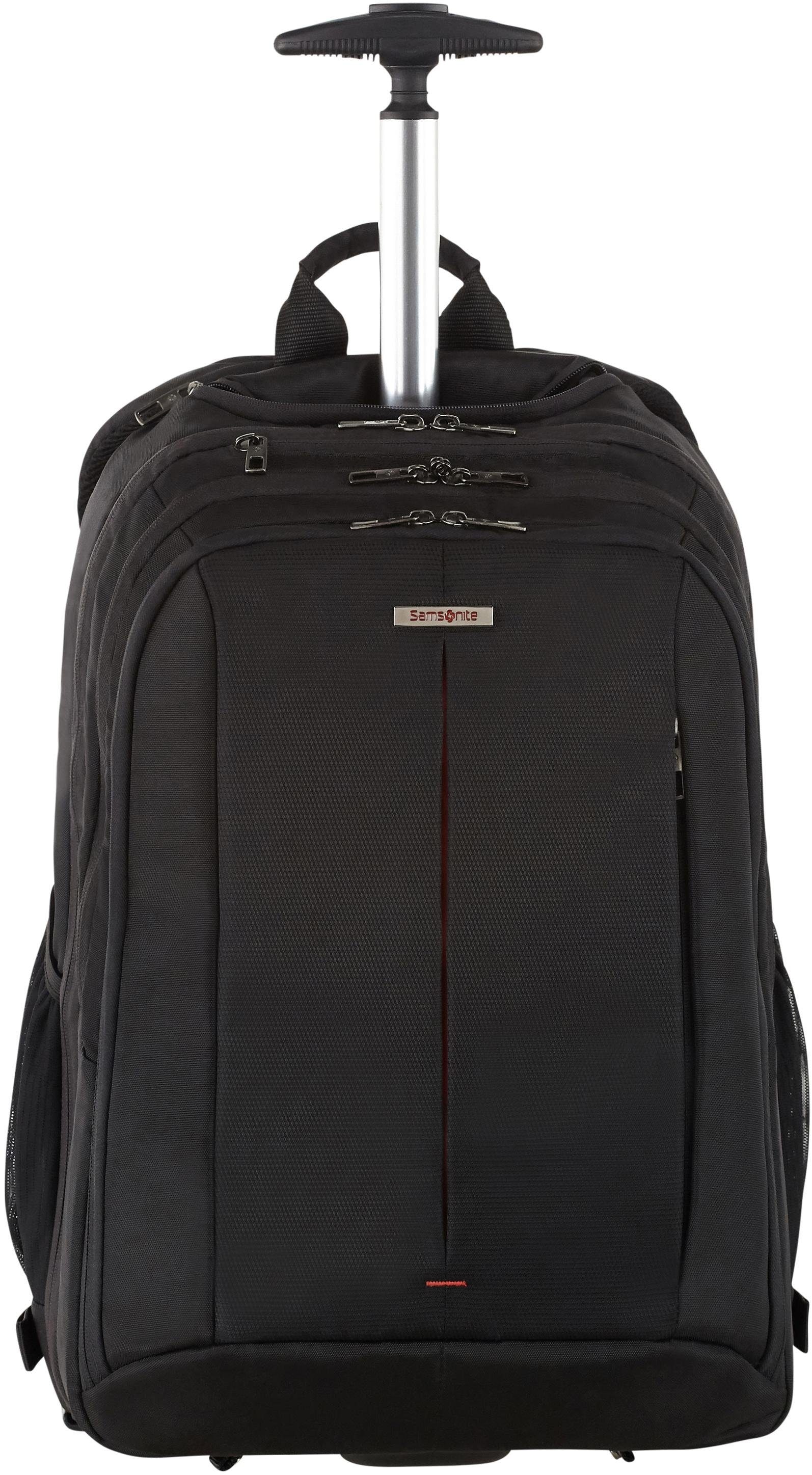 Samsonite Laptoprucksack »Guardit 2.0, black, mit 2 Rollen und Trolleyfunktion«, Reisekoffer Trolley Aufgabegepäck TSA-Zahlenschloss