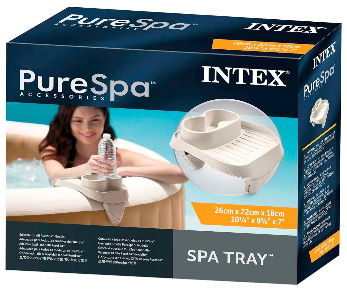 Intex Ablagetisch »PureSPA Whirlpool Wellnessset: 1 Getränkehalter & 2 Premiumkopfstützen« 3-teiliges Set: 1 Getränkehalter und 2 Kopfstützen