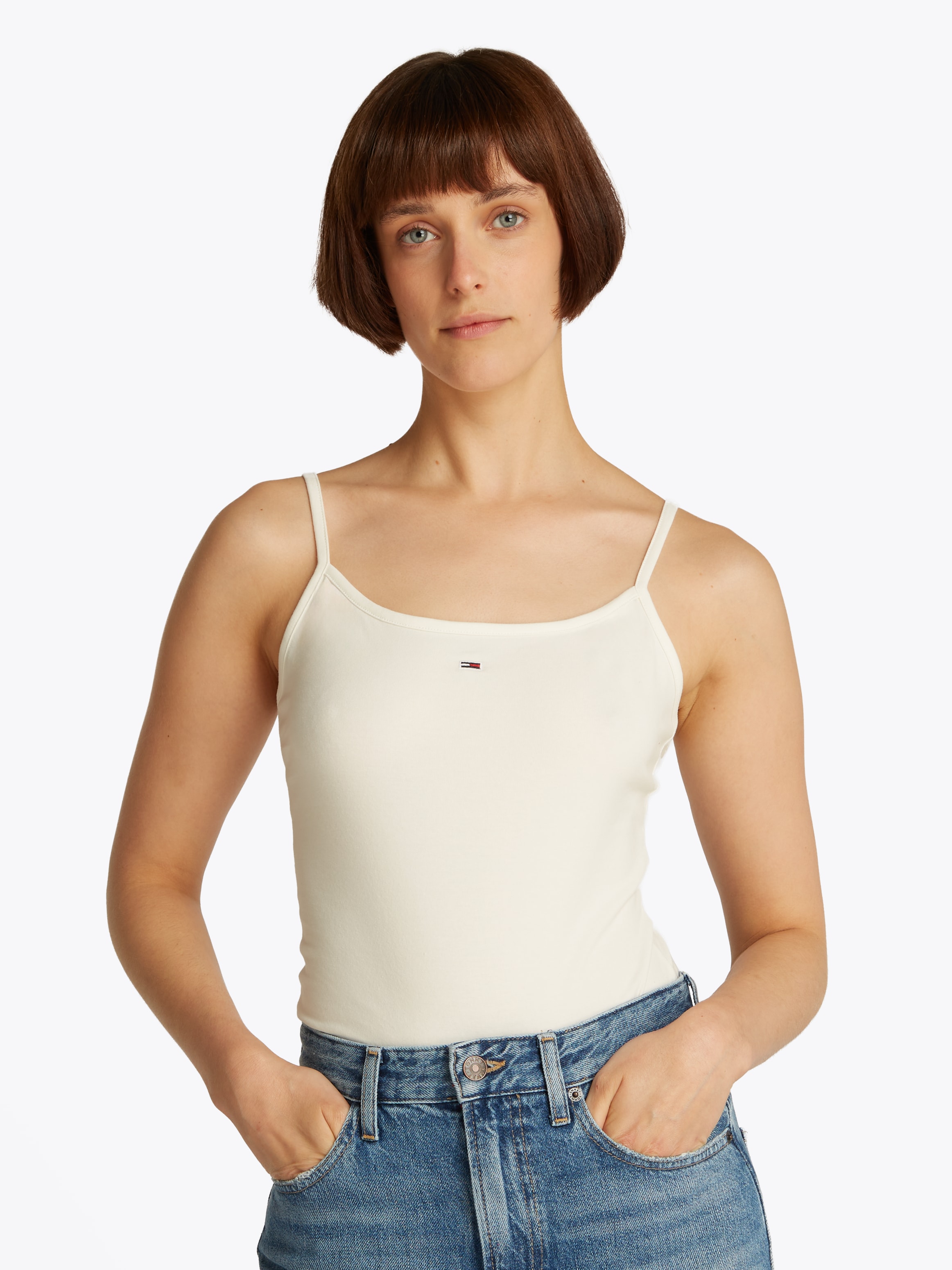 Tommy Jeans Curve Spaghettitop "TJW ESSENTIAL STRAP TOP EXT", in Großen Grö günstig online kaufen