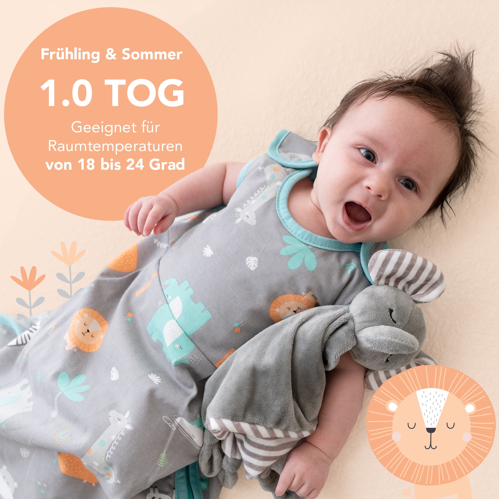 Schlummersack Babyschlafsack »Schlafsack ohne Füßen 1.0 Tog«