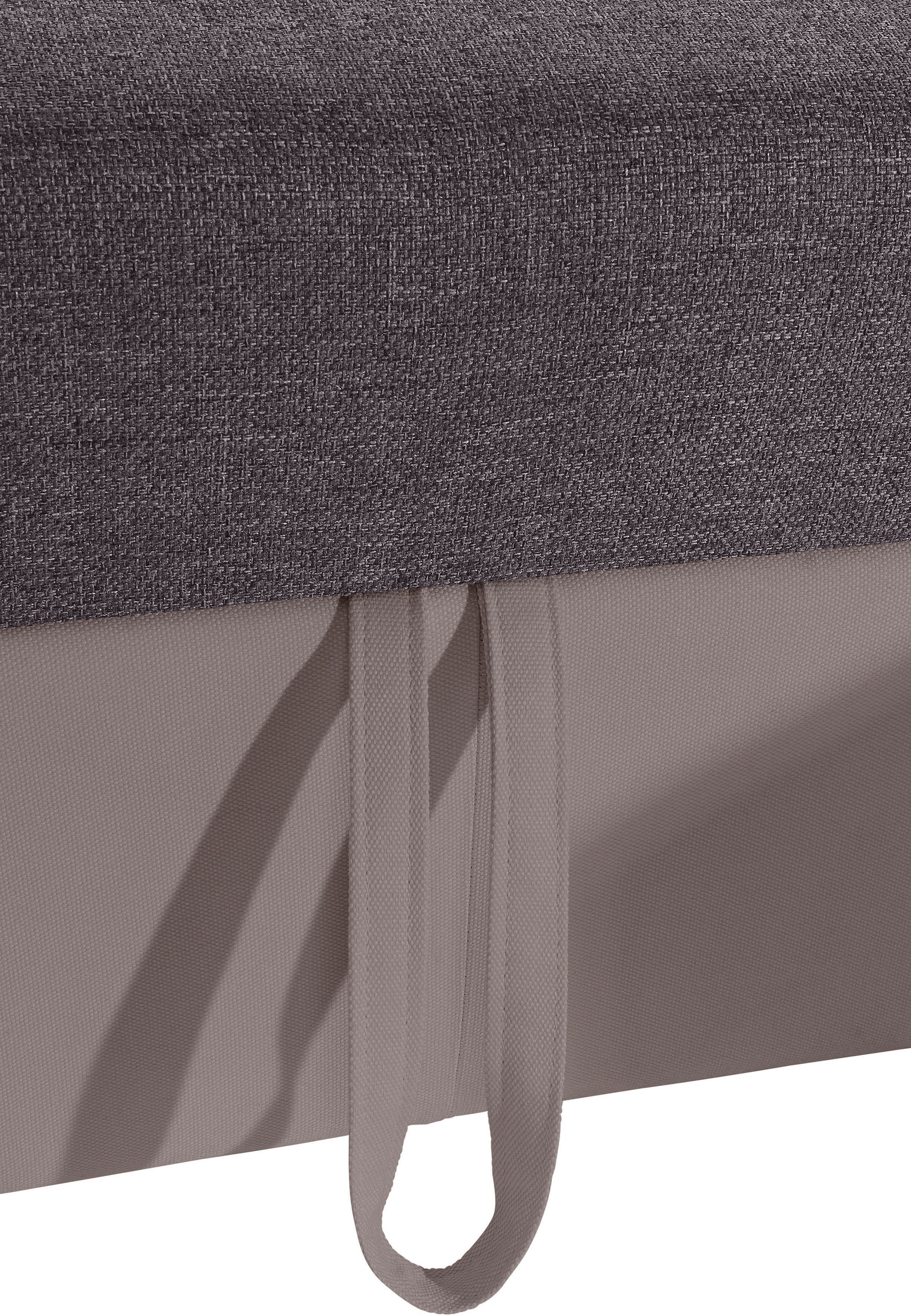COTTA Polstergarnitur »Speedway L-Form«, (Set), Set bestehend aus: Ecksofa mit Kopfteilverstellung & Hocker