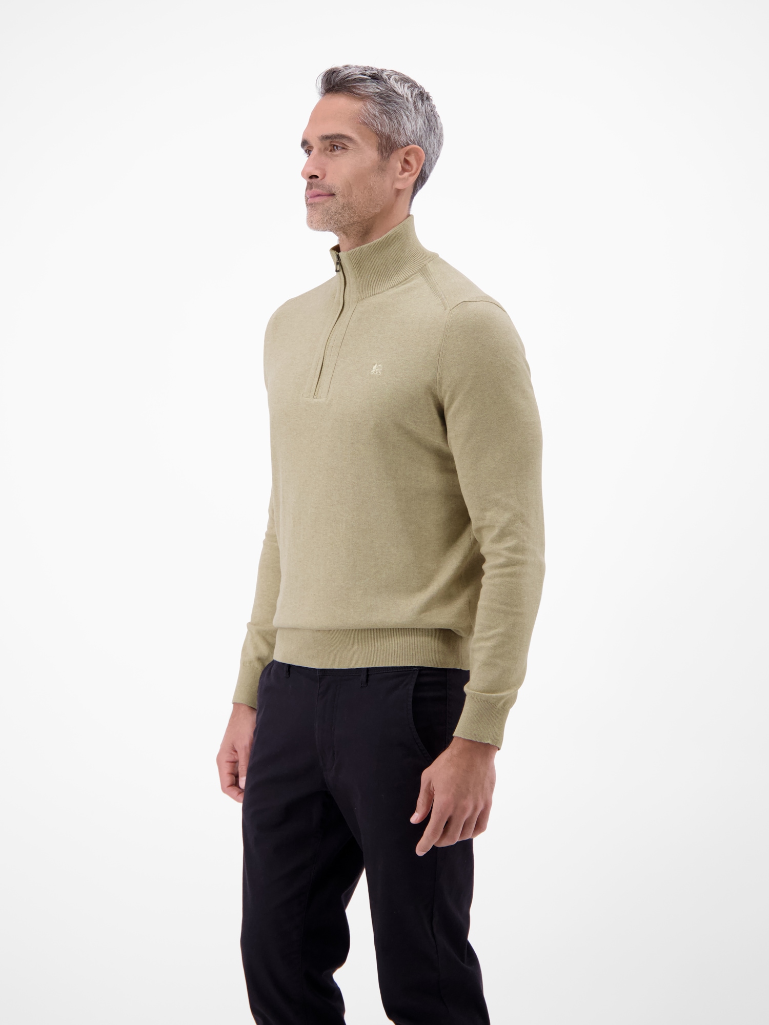 LERROS Troyer »Flachstrickpullover mit Troyerkragen«