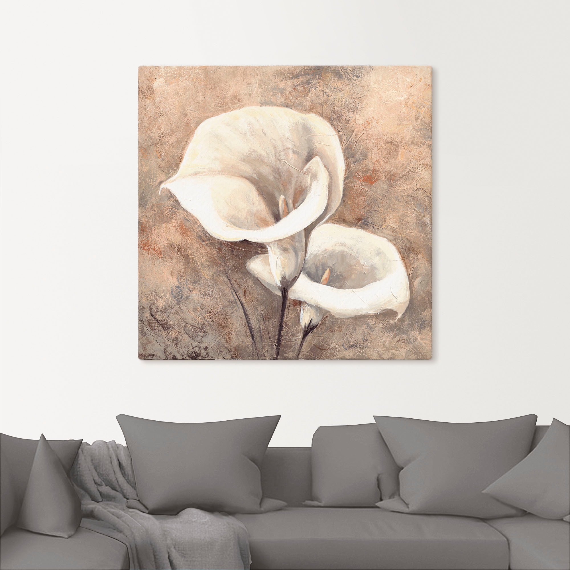 Artland Wandbild »Klassische Callas«, Blumen, (1 St.), als Leinwandbild, Wandaufkleber in verschied. Größen