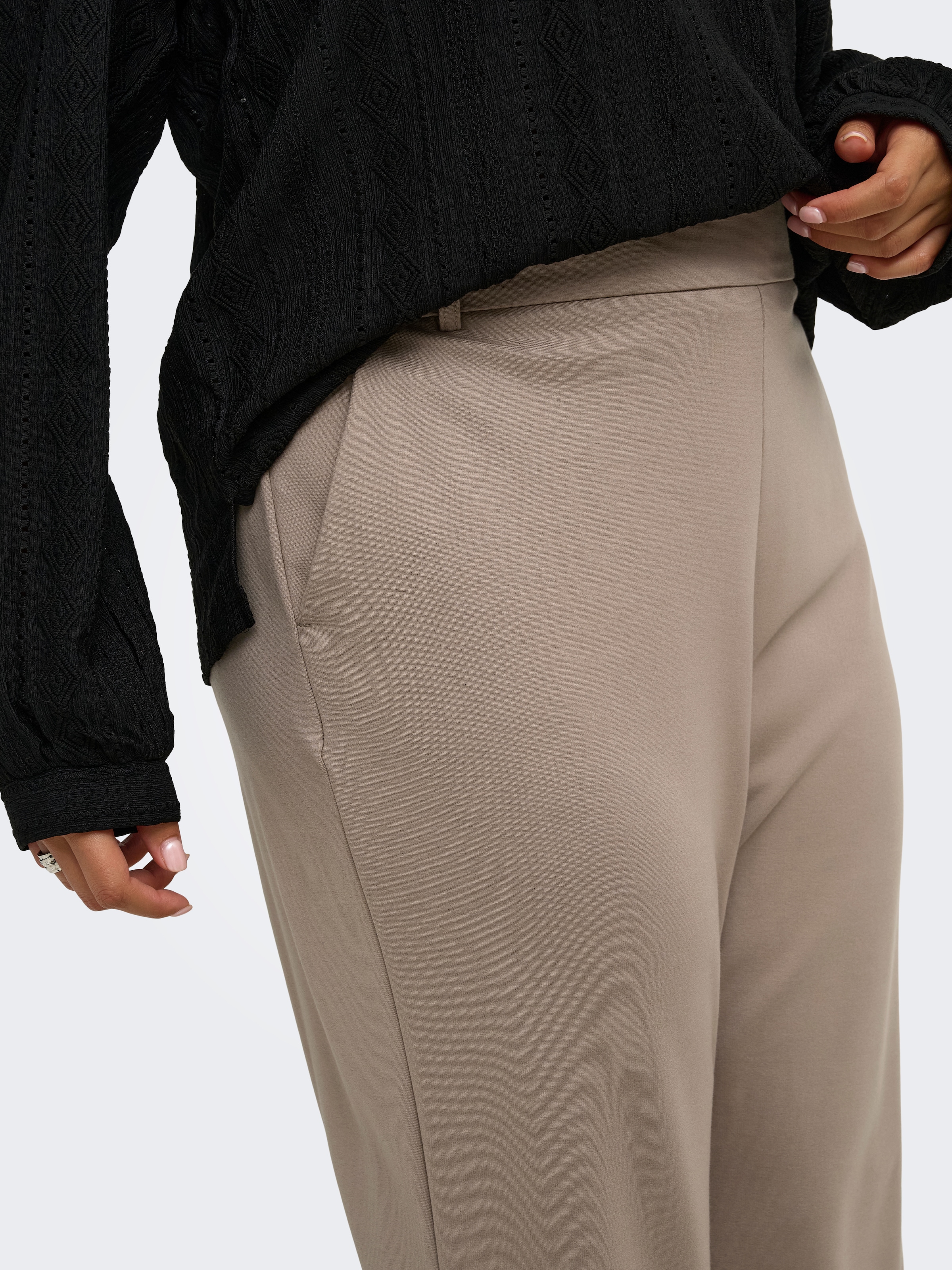 ONLY CARMAKOMA Anzughose »CARGOLDTRASH LIFE MW STRAIGHT PANT NOOS«  Viskosemischung, Regular Waist
