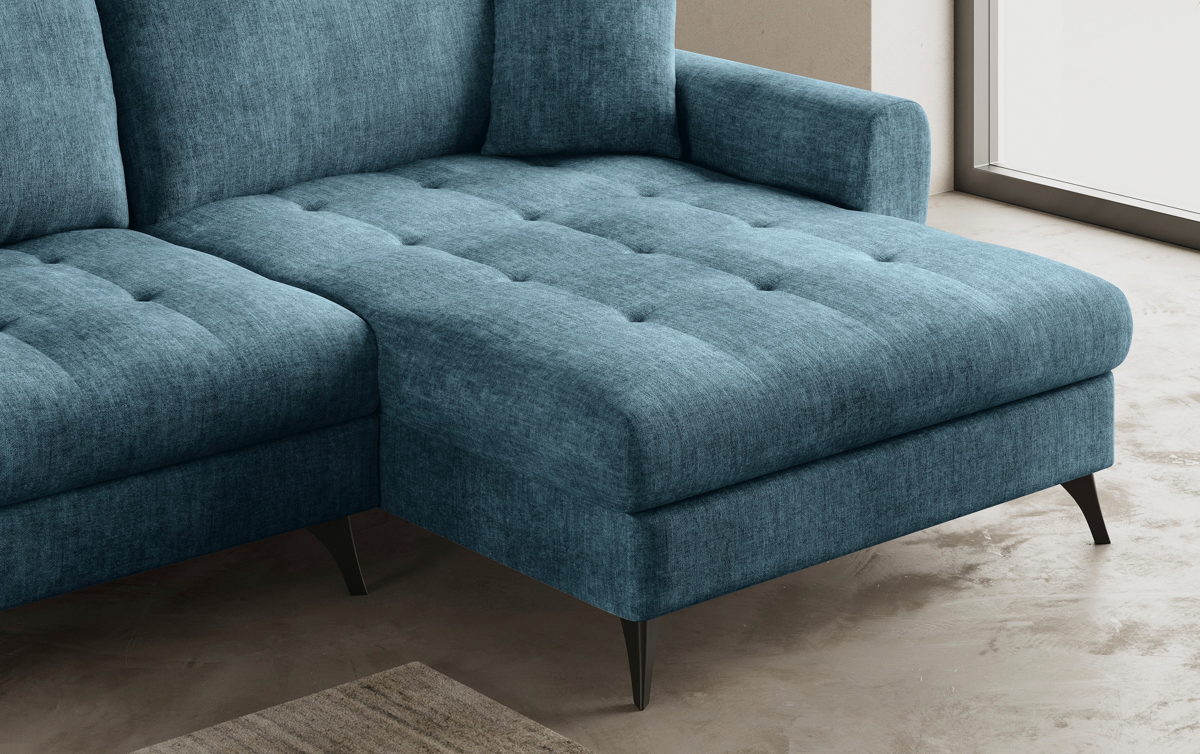 Mr. Couch Ecksofa »Blackburn II L-Form«, Wahlweise mit Kaltschaumpolsterung bis 140 kg belastbar