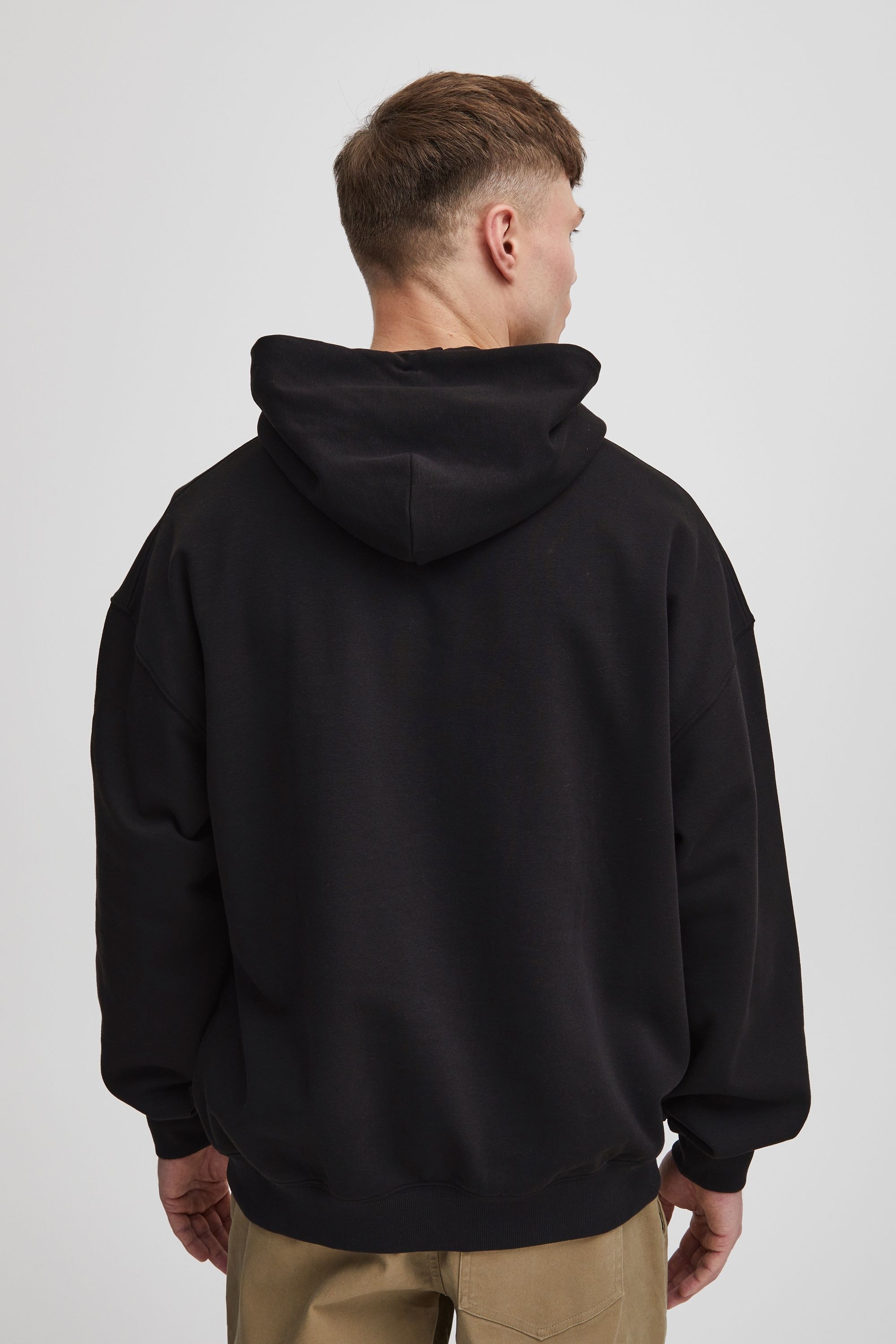 !solid Kapuzenpullover SOLID "Hoodie SDGalad", Herren, Gr. L, schwarz (true schwarz), Obermaterial: 60% Baumwolle CO. 40% Polyester PES., normal, Rundhals, Pullover Kapuzenpullover 3