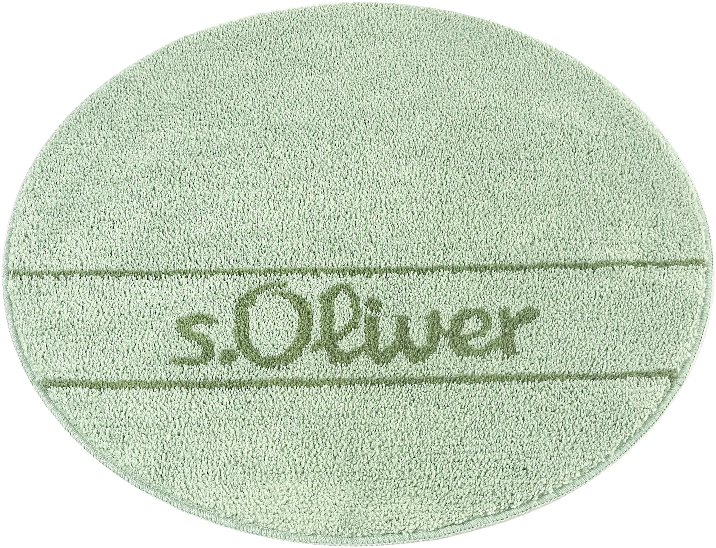 s.Oliver "Allie, Badvorleger, Badezimmer Teppich, Duschvorleger" Höhe 10 mm rutschhemmend beschichtet schnell trocknend strapazierfähig Badteppich, weiche Haptik, unifarben mit s.Oliver Schriftzug