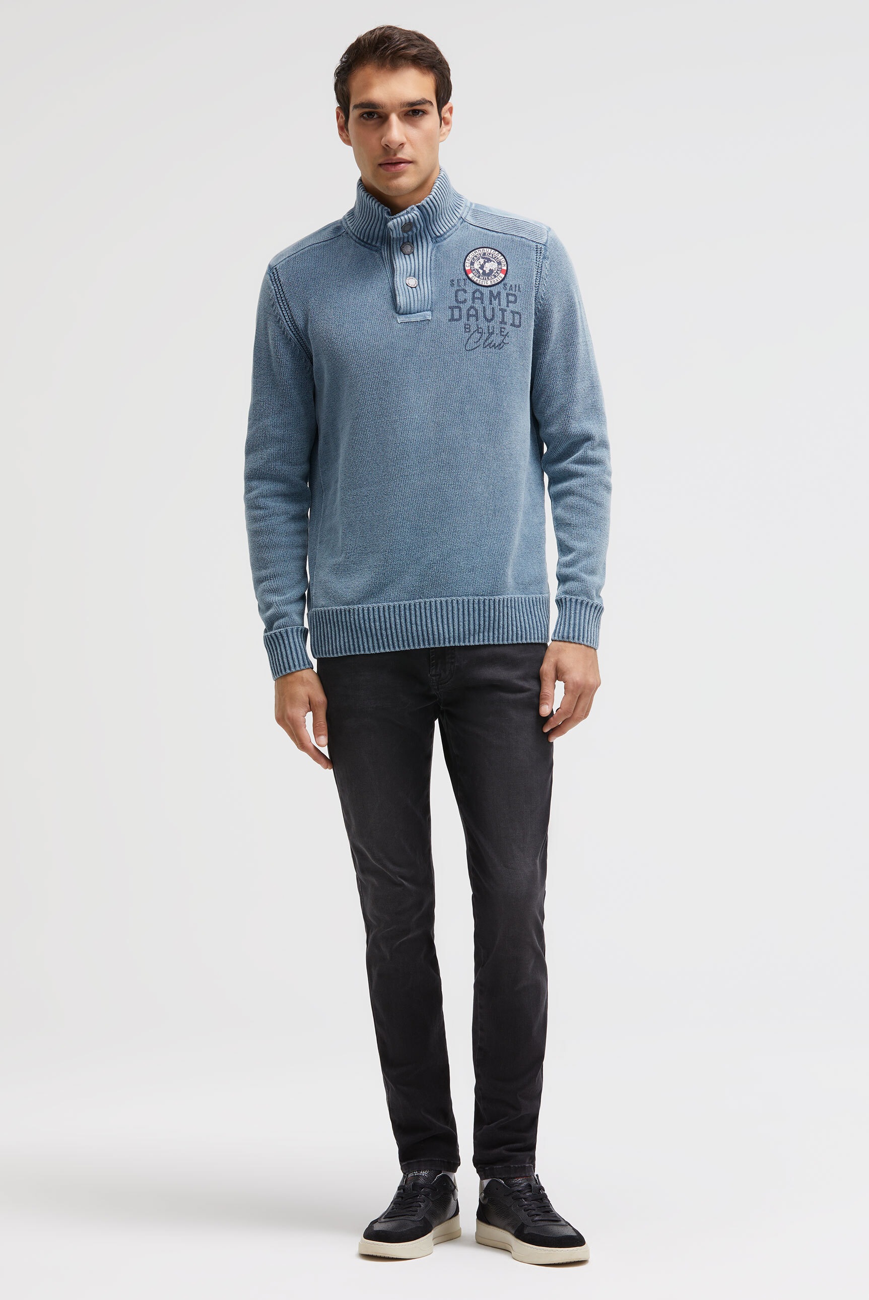 Thumbnail - CAMP DAVID Troyer im Stone Washed Look