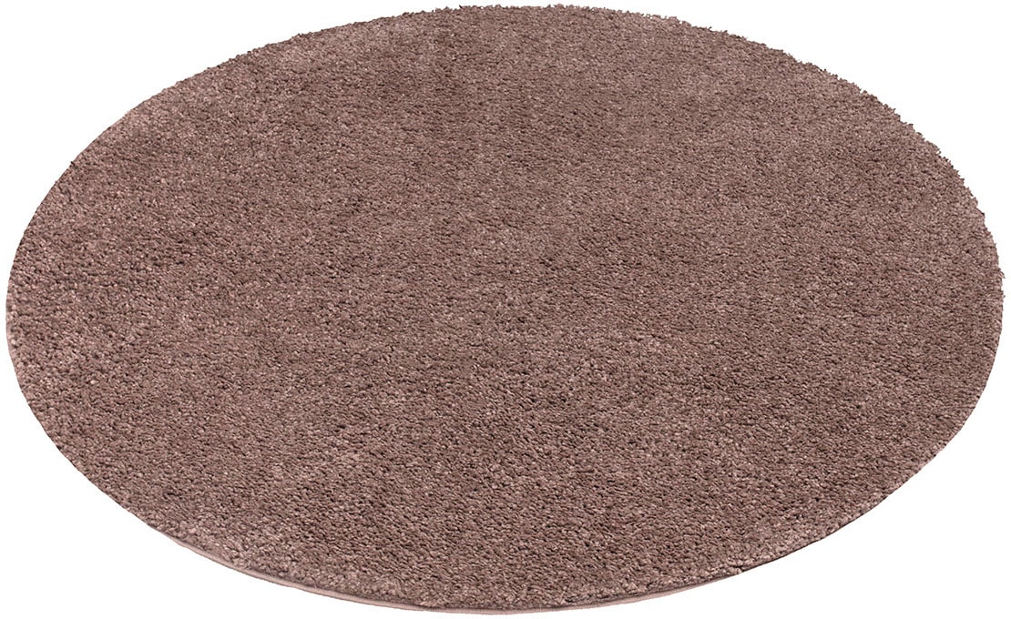 Carpet City Hochflor-Teppich »City Shaggy«, rund, 30 mm Höhe, Teppich Langflor, Uni, Shaggy, flauschig-weich