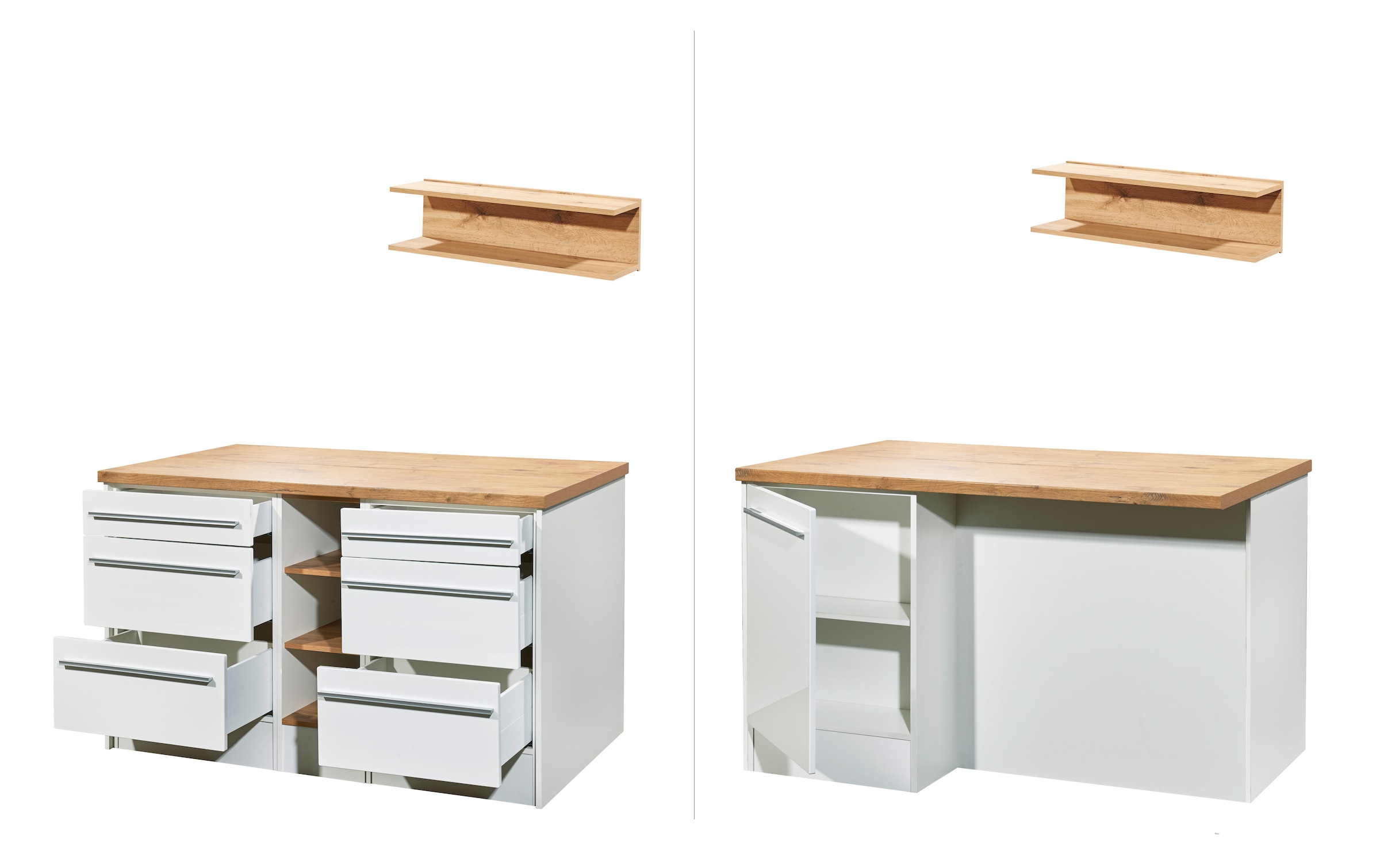 RESPEKTA Küchenzeile und Kücheninsel »Gabriel«, Breite 290/150 cm mit Soft-Close
