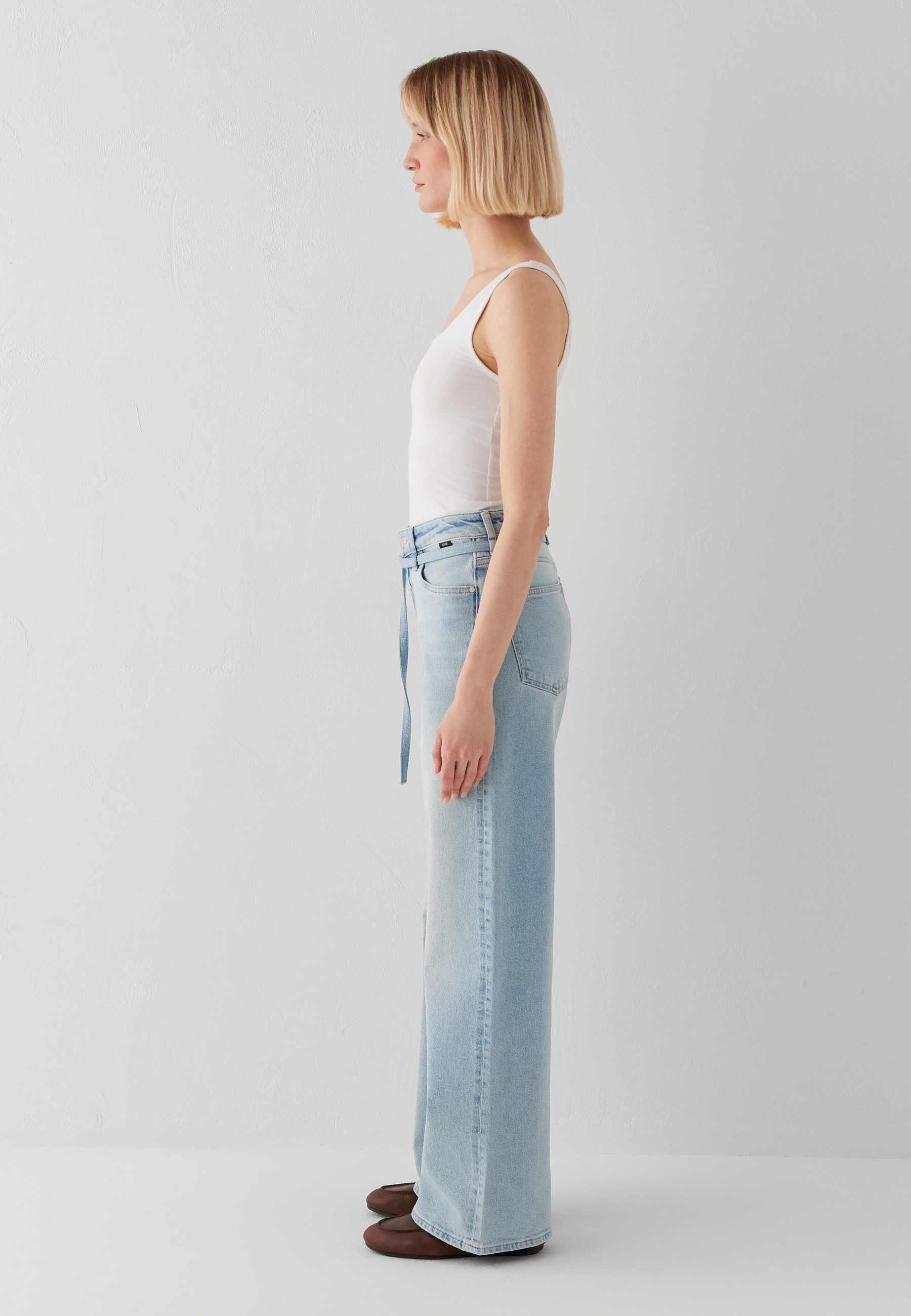 Mavi Weite Jeans »MALIBU W/Belt« Loose Wide Leg Jeans