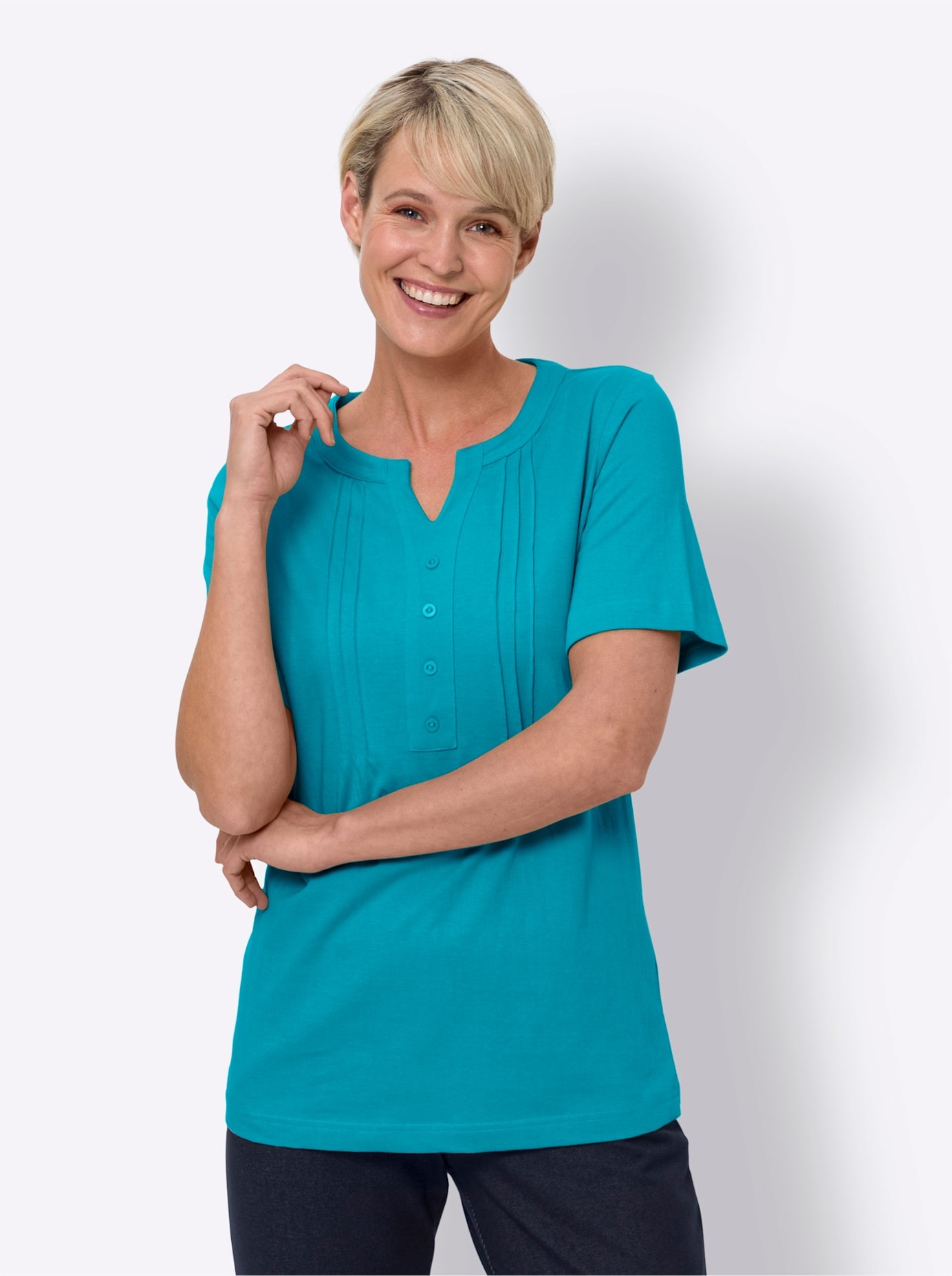 Classic Basics Kurzarmshirt "Kurzarm-Shirt" 1 Stk. tlg. günstig online kaufen