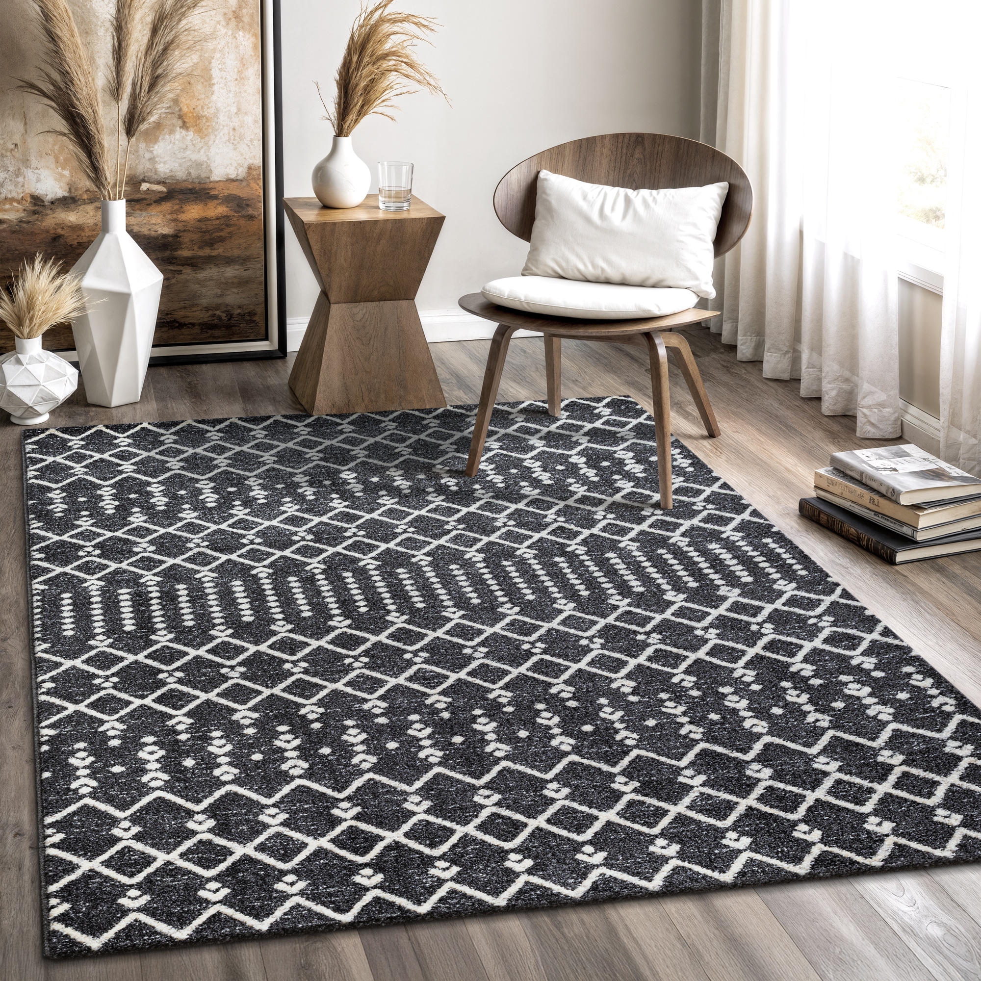 Sanat Teppich "Boho 8205, auch als Läufer und in Rund" rechteckig 10 mm Höhe Kurzflor, robust, Boho, Scandic, für Fussbodenheizung geeignet