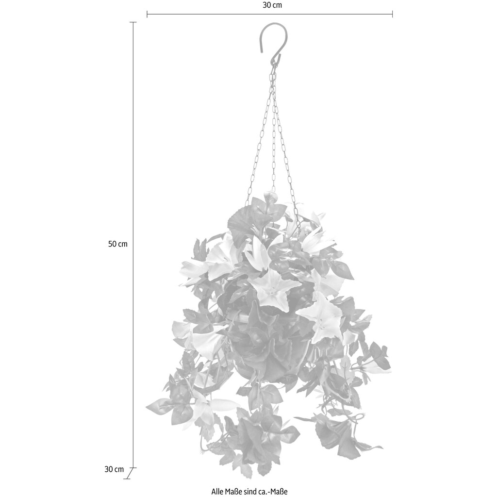 I.GE.A. Kunstpflanze »Hängeampel Petunien«