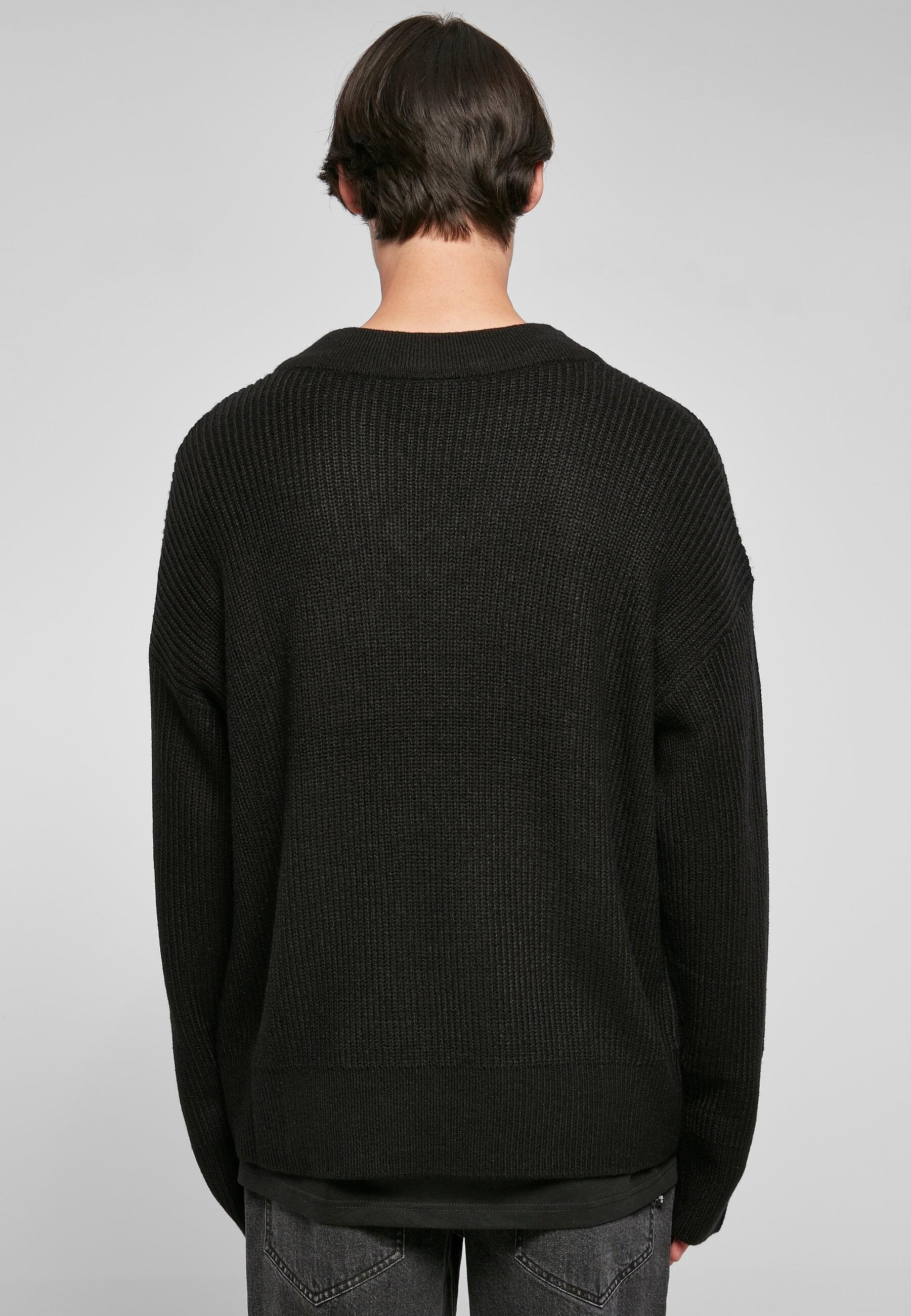URBAN CLASSICS Strickpullover »Urban Classics Herren V-Neck Cardigan«, (1 tlg.)